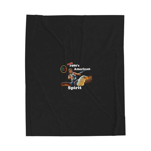 100% 1980s American Spirit Cinema Siblings Velveteen Plush Blanket BLACK Big Trouble in Little China The MOST American Movie