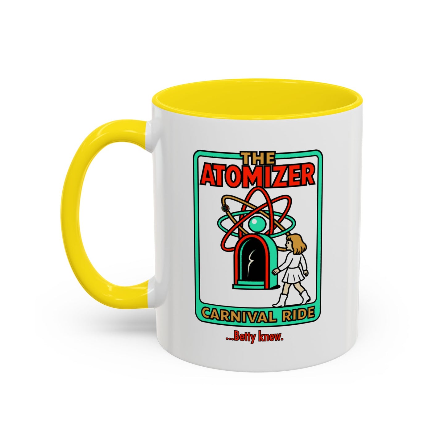 The Atomizer Betty Knew Accent Coffee Mug (11, 15oz) Cinema Siblings Splash, Mannequin & Weird Science 1980's Manic Pixie Dream Pygmalion