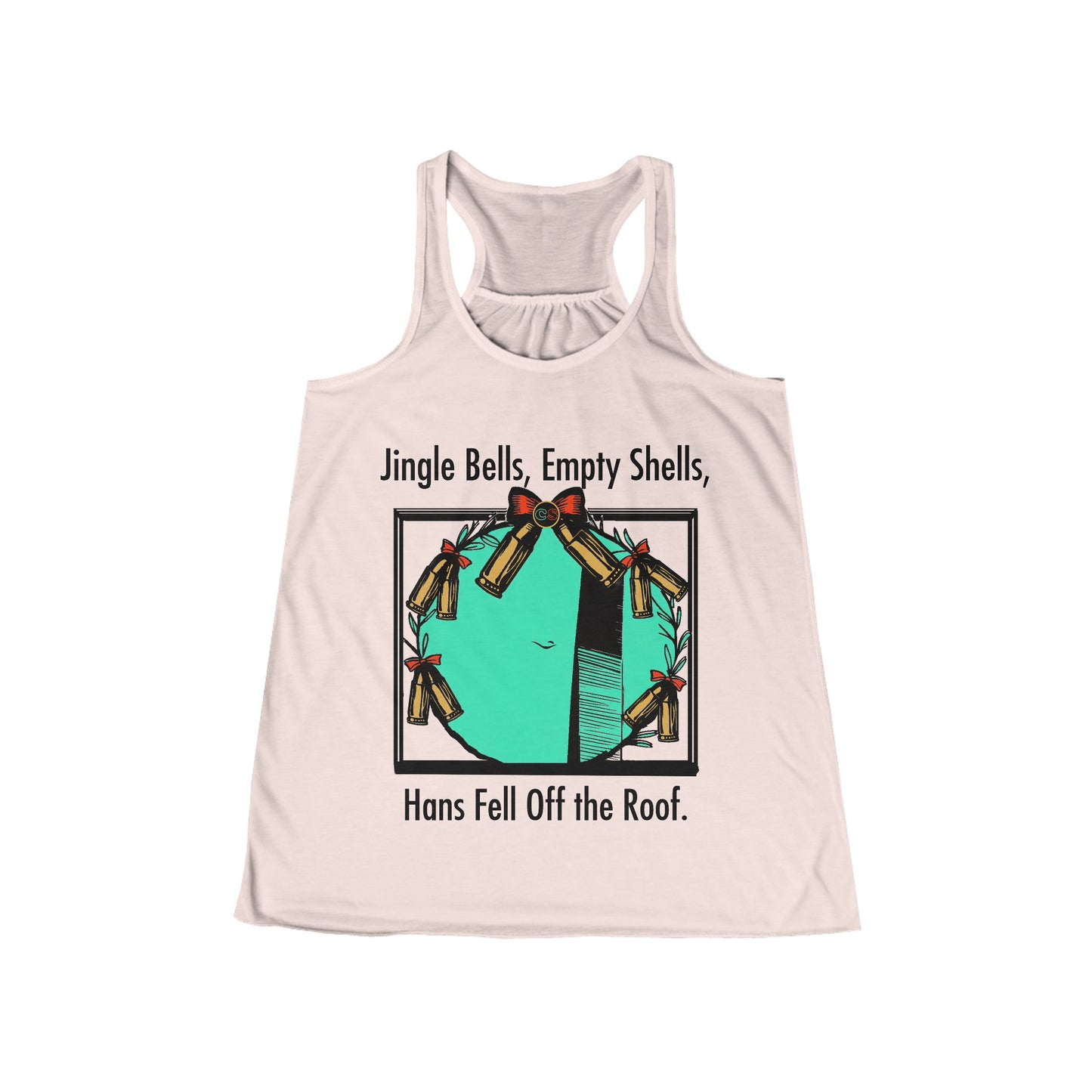 Jingle Shells  Women's Flowy Racerback Tank Cinema Siblings Episode Die Hard - Is Holly the Bad Guy?