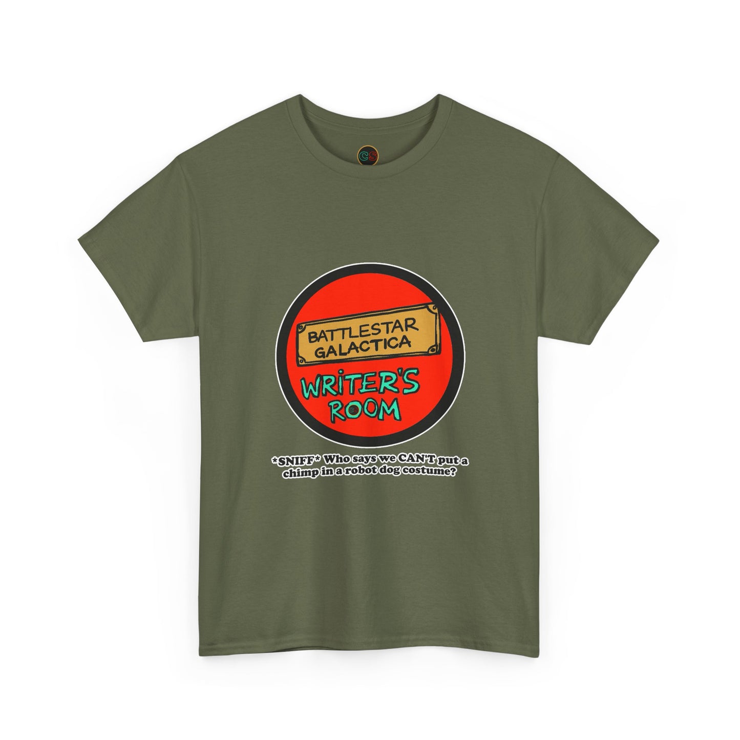Writer's Room Snort  Unisex Heavy Cotton Tee Cinema Siblings  Episode Battlestar Galactica - Starbuck versus Stardoe