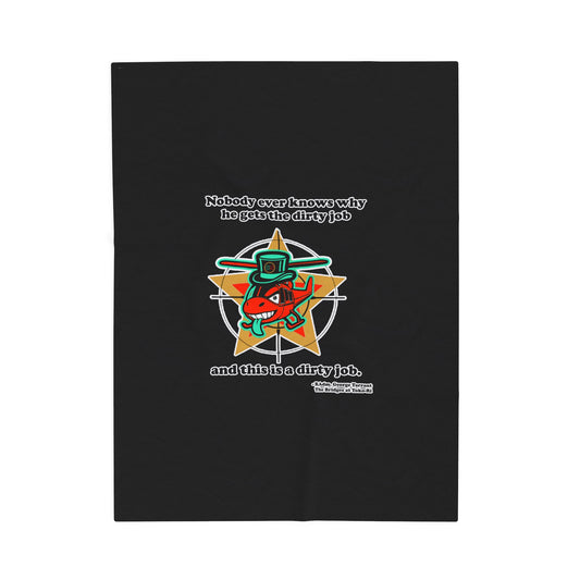 Dirty Jobs Cinema Siblings Velveteen Plush Blanket - BLACK - Episode The Bridges at Toko-ri The Anti War Korean War Film