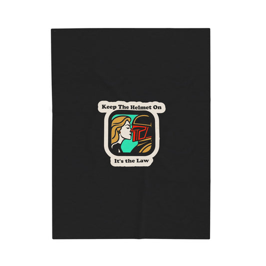 Keep the Helmet On Cinema Siblings Velveteen Plush Blanket - BLACK - Dredd  The Perfect Reboot