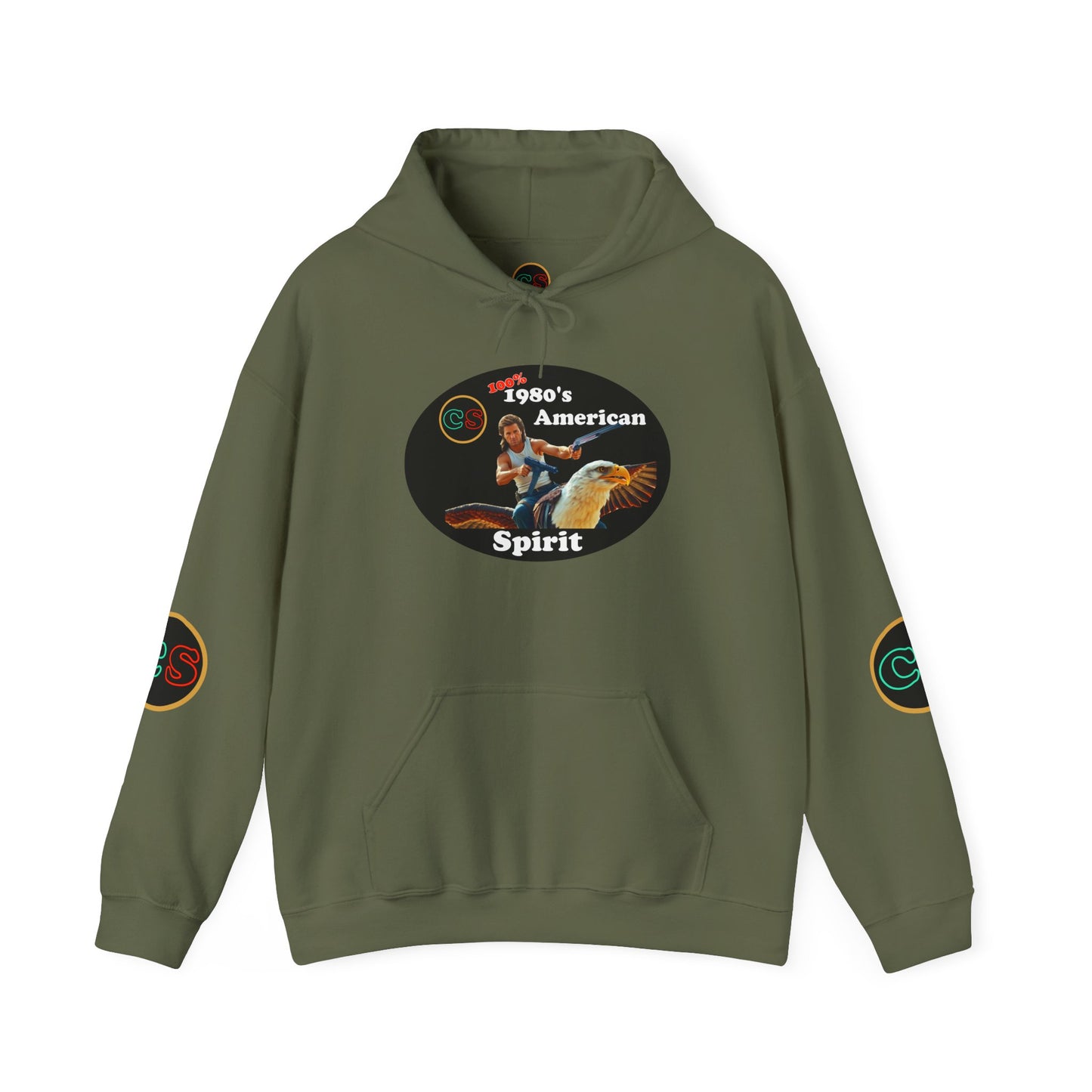 100% 1980s American Spirit Hoodie Hooded Sweatshirt Cinema Siblings Big Trouble in Little China - The MOST American Movie