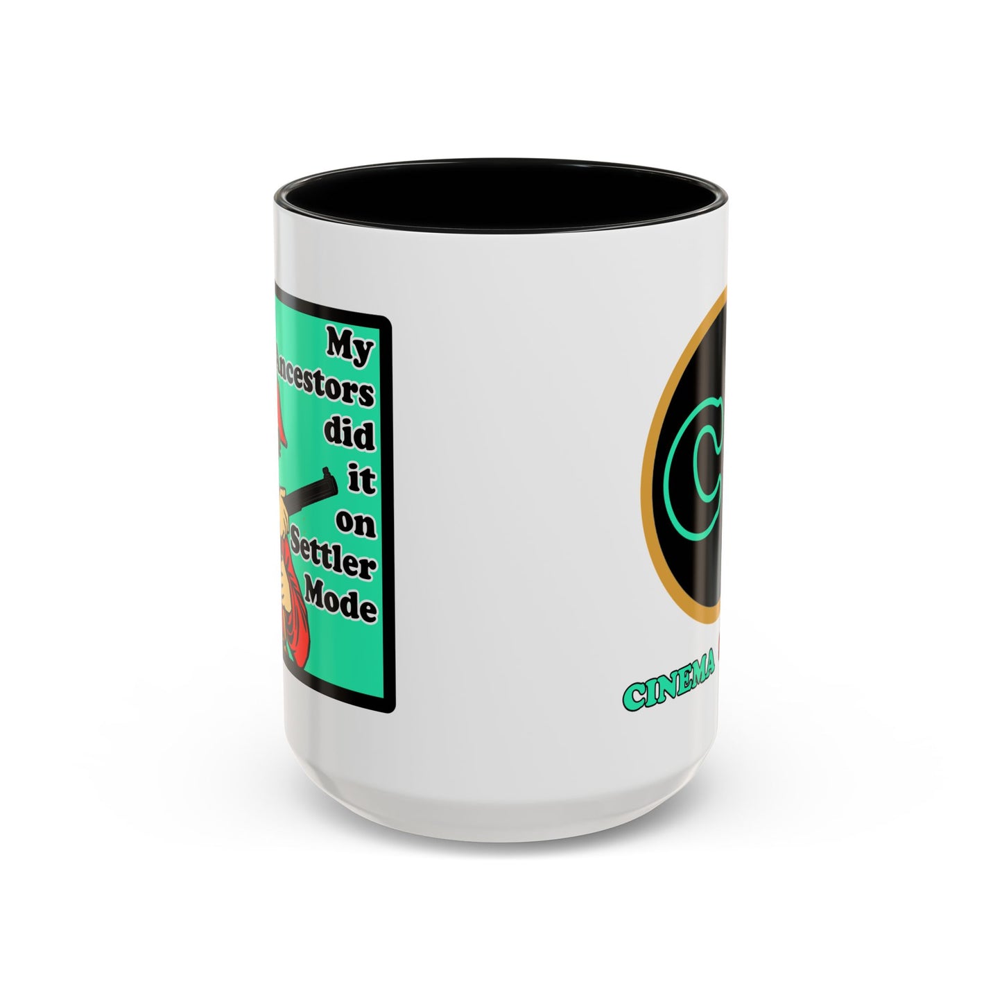 Settler Mode - Coffee Mug (11, 15oz) Cinema Siblings - Black Widow vs Black Sunday - Eye Spy Lady Spies