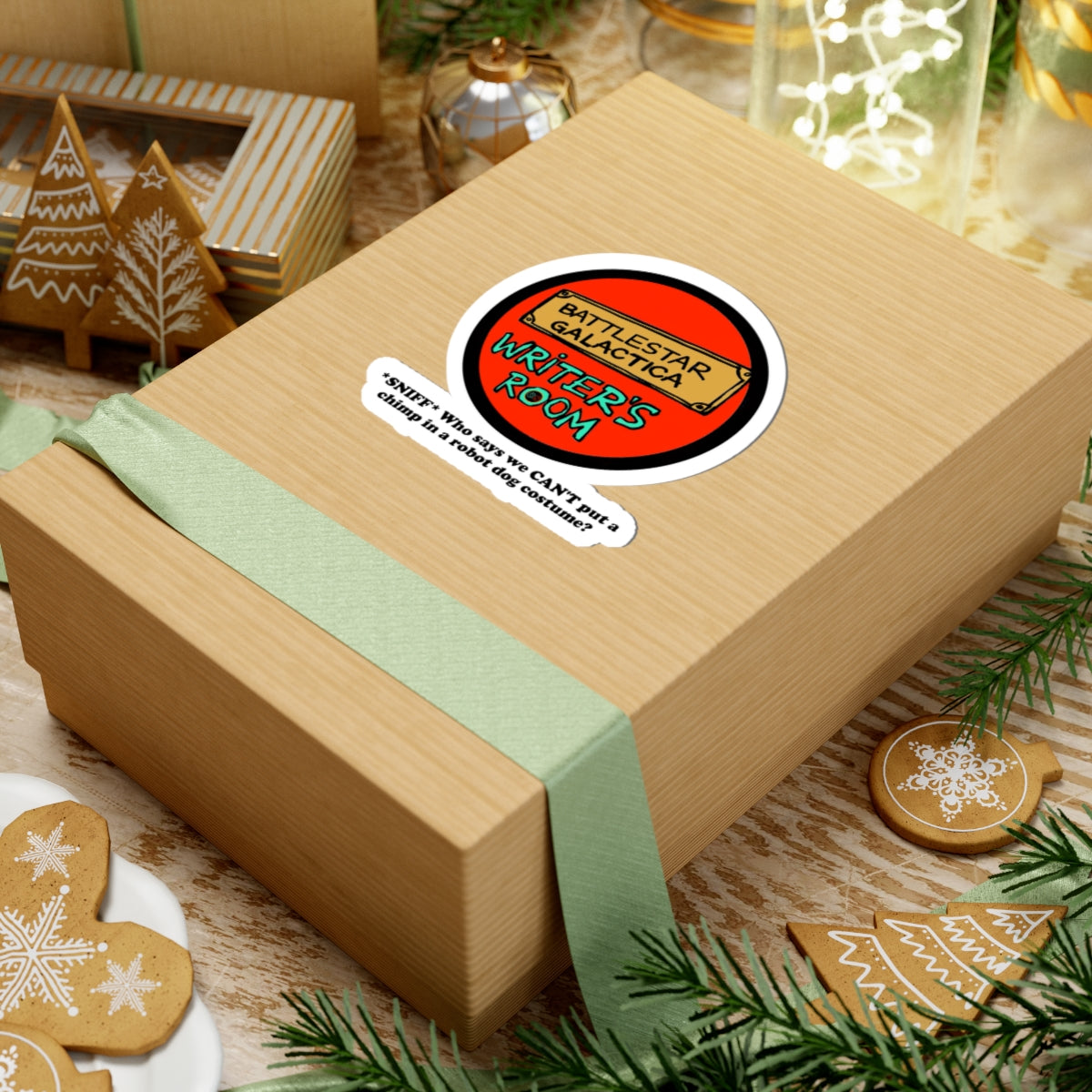 Writer's Room Snort - Cinema Siblings Stickers - Multiple Sizes -  Episode Battlestar Galactica - Starbuck versus Stardoe