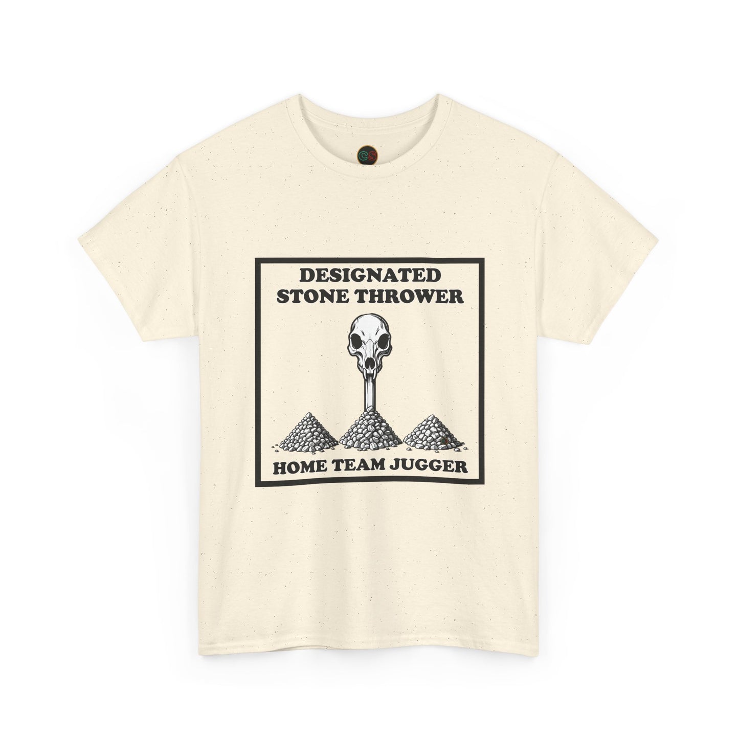 Designated Stone Thrower - Unisex Heavy Cotton Tee - Cinema Siblings - The Blood of Heroes A Post Apocalyptic Rose by Any Name