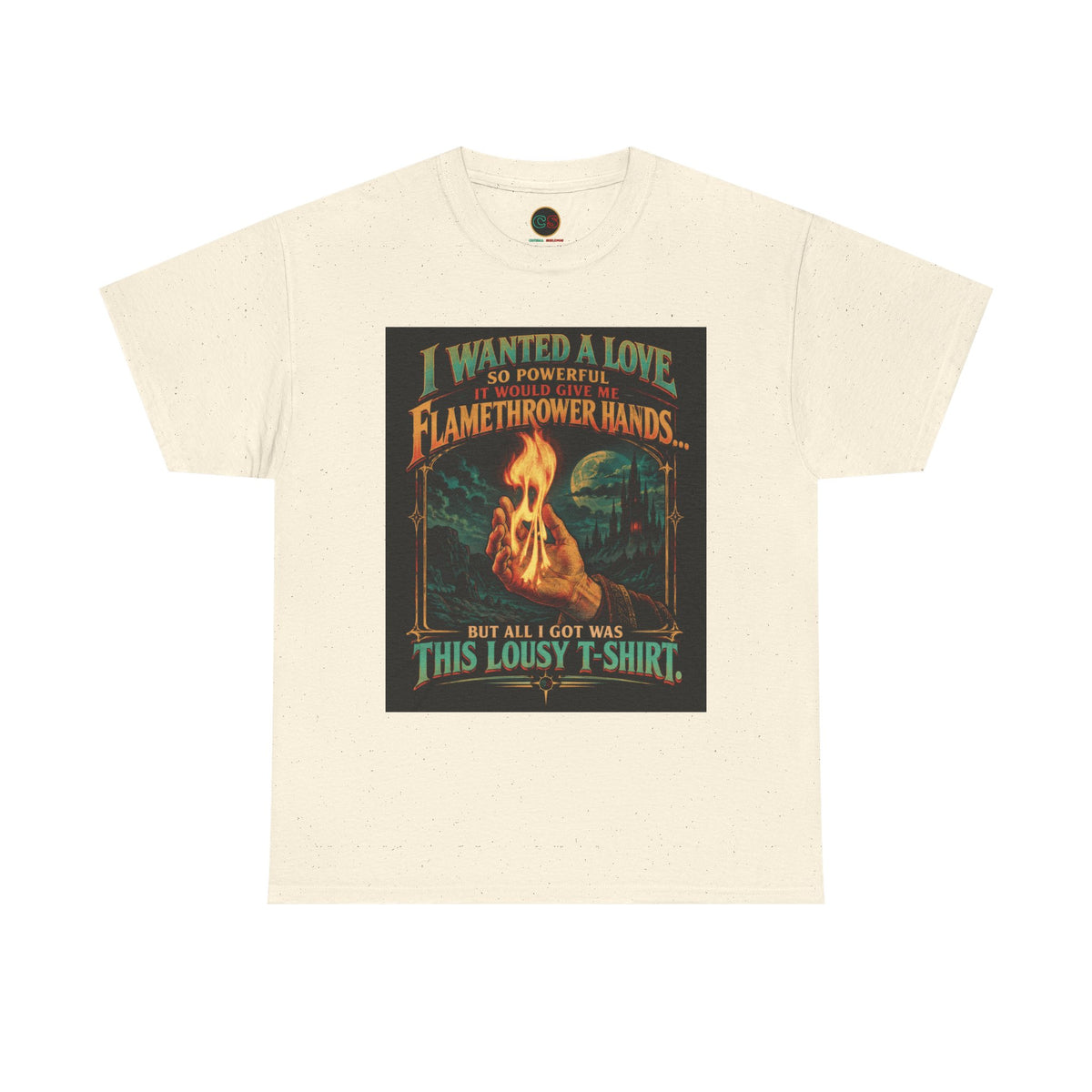 Flamethrower Love - Heavy Cotton Tee - Cinema Siblings -Krull - The Forgotten Masterpiece That Got Love, Marriage & Heroism RIGHT