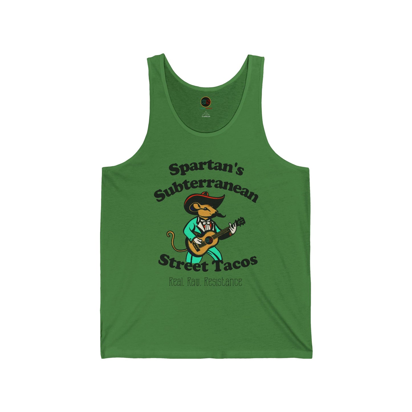 Spartan's Subterranean Tacos Unisex Jersey Tank Cinema Siblings Demolition Man Practically Prophesy