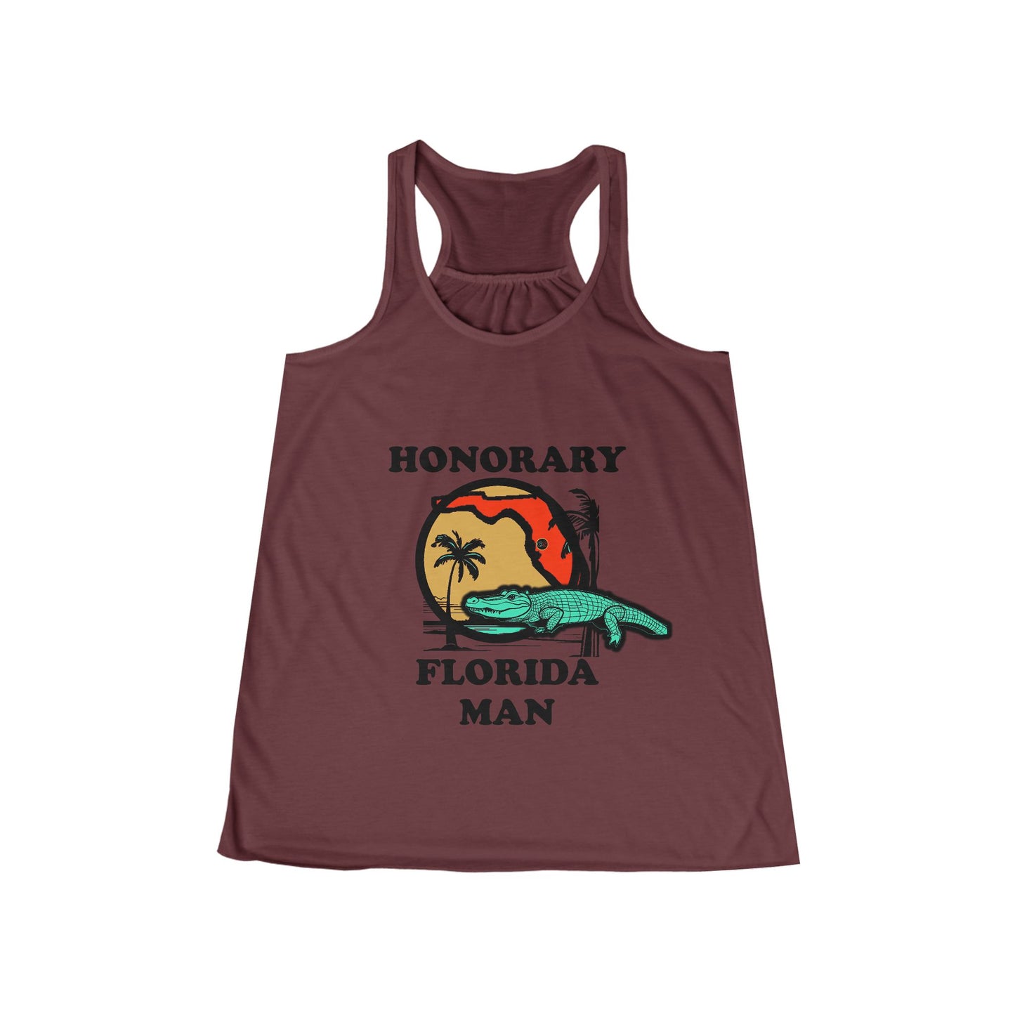 Honorary Florida Man Women's Flowy Racerback Tank Cinema Siblings Episode There Can Be No Road Warrior Without Mad Max