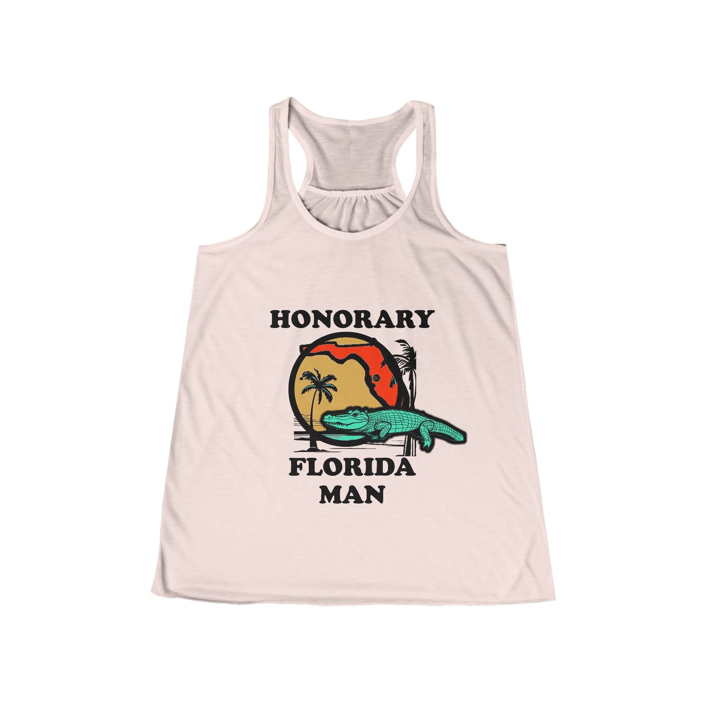 Honorary Florida Man Women's Flowy Racerback Tank Cinema Siblings Episode There Can Be No Road Warrior Without Mad Max