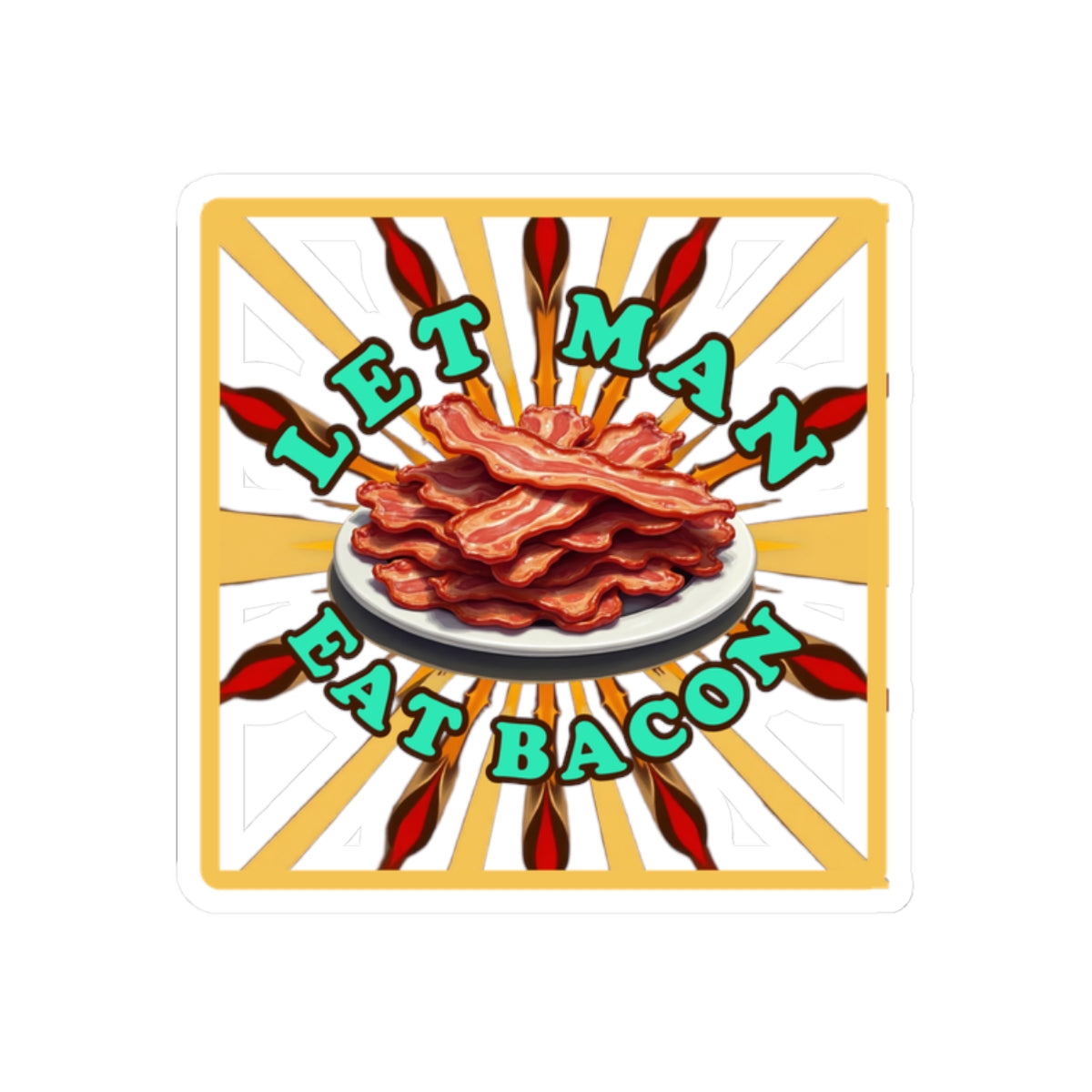 Let Man Eat Bacon - Cinema Siblings Stickers - Multiple Sizes - Stranger Things: Judging the Wheelers