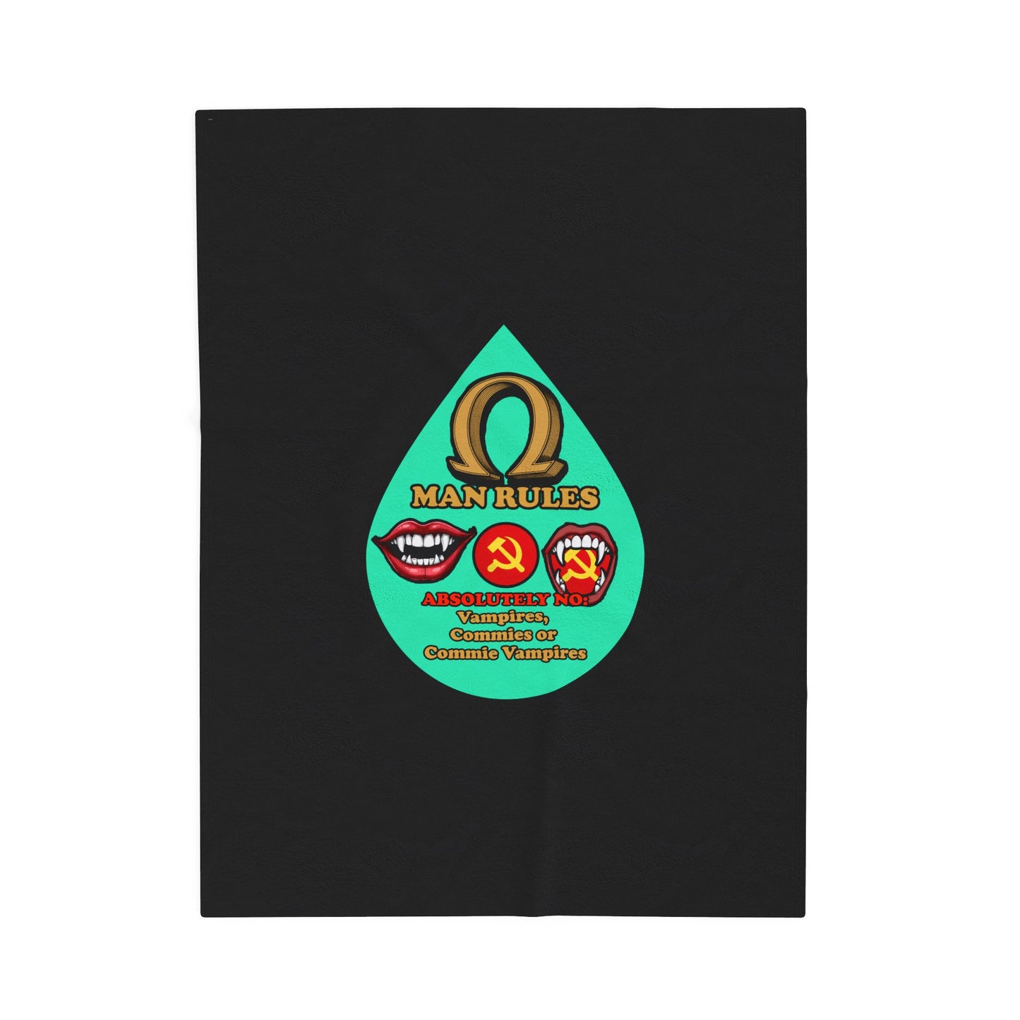 NO C*mmie Vamps Cinema Siblings Velveteen Plush Blanket - BLACK - I am Legend, Omega Man, Last Man on Earth