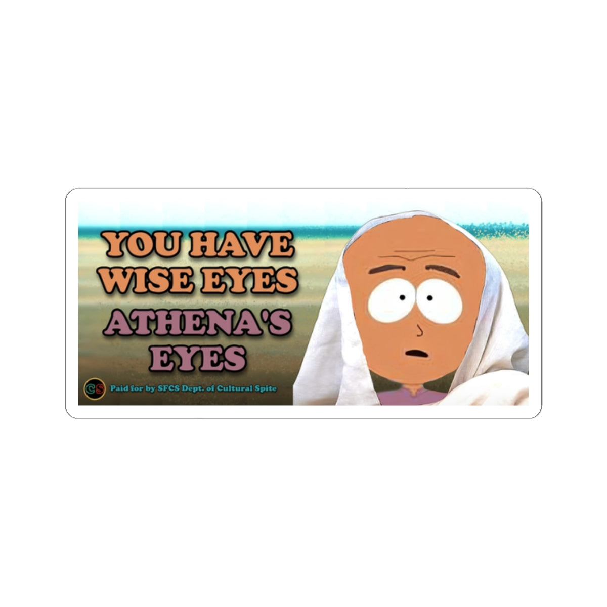 Athena's Eyes - Cinema Siblings Stickers - Multiple Sizes - Nolan's XENIA is a LIE in his Orwellian Odyssey