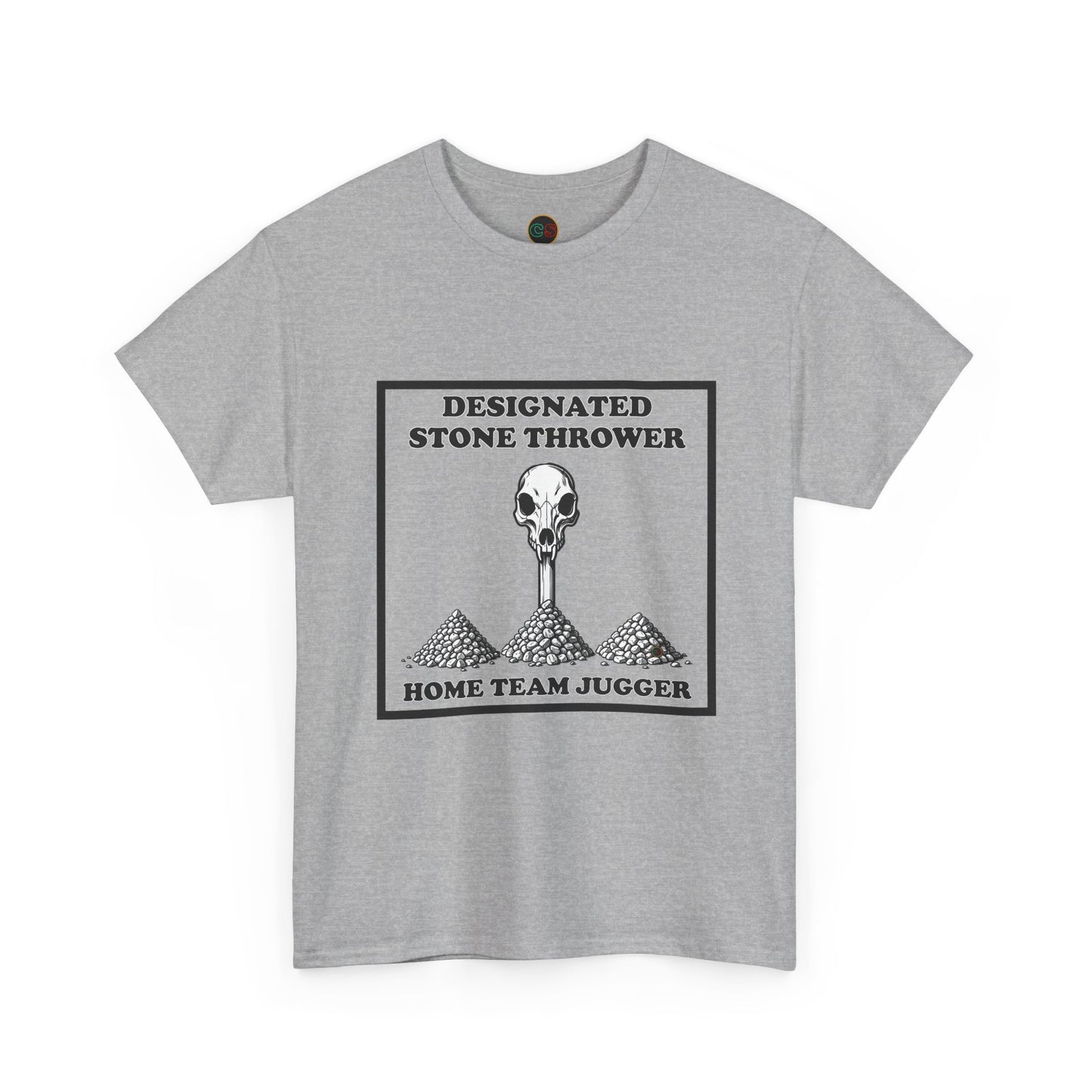 Designated Stone Thrower - Unisex Heavy Cotton Tee - Cinema Siblings - The Blood of Heroes A Post Apocalyptic Rose by Any Name