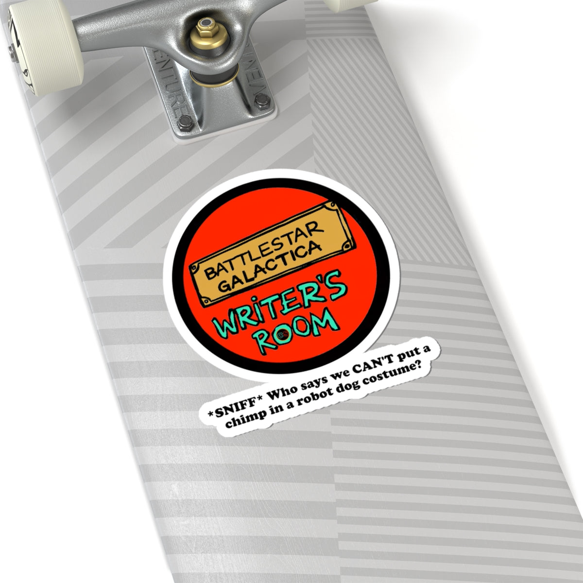 Writer's Room Snort - Cinema Siblings Stickers - Multiple Sizes -  Episode Battlestar Galactica - Starbuck versus Stardoe