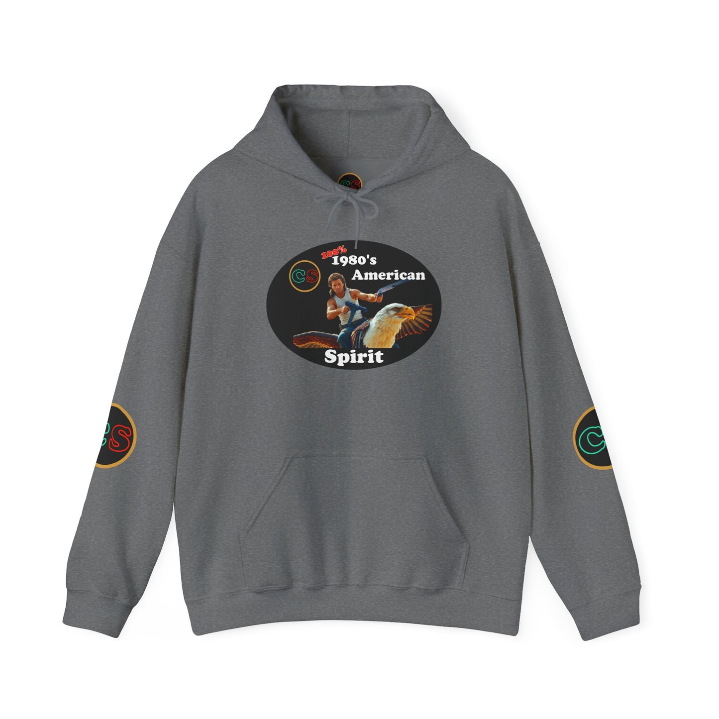 100% 1980s American Spirit Hoodie Hooded Sweatshirt Cinema Siblings Big Trouble in Little China - The MOST American Movie
