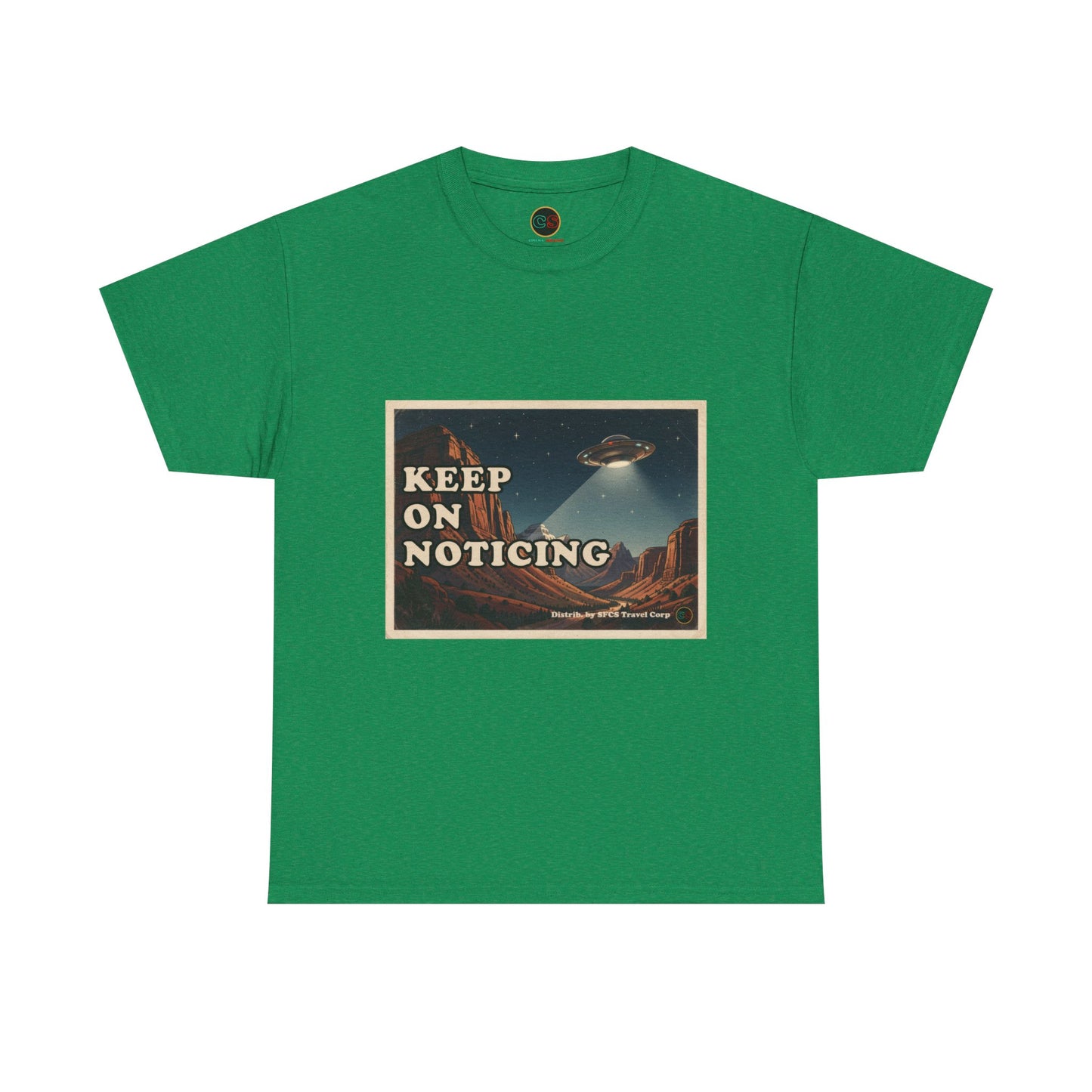 Keep on Noticing - Unisex Heavy Cotton Tee - Cinema Siblings - Close Encounters of the Third Kind - Psyop, Soft Disclosure or Analogy