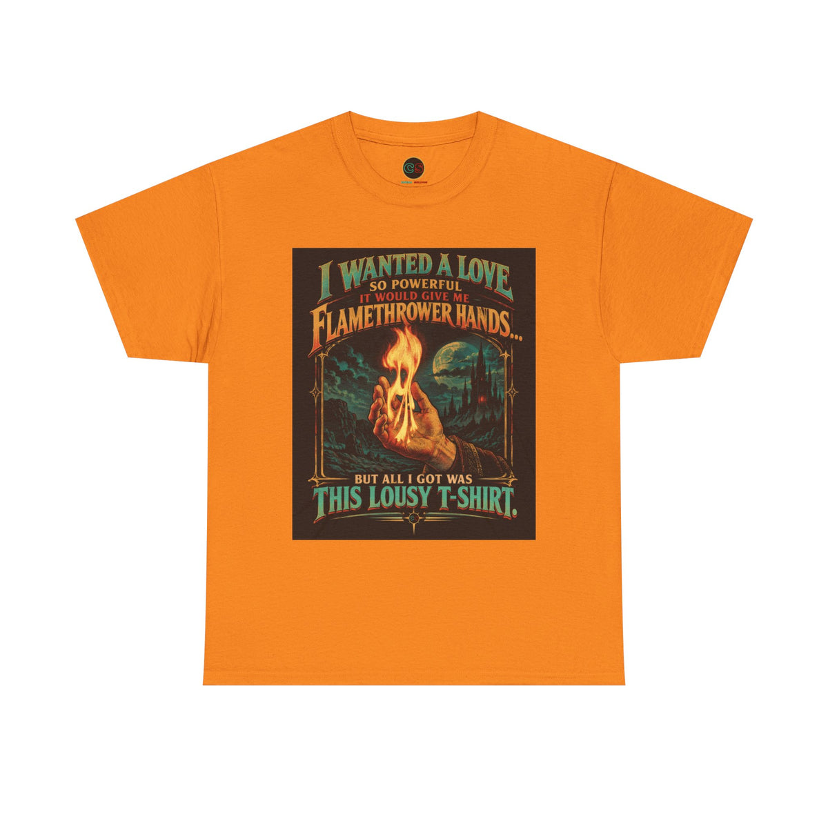 Flamethrower Love - Heavy Cotton Tee - Cinema Siblings -Krull - The Forgotten Masterpiece That Got Love, Marriage & Heroism RIGHT