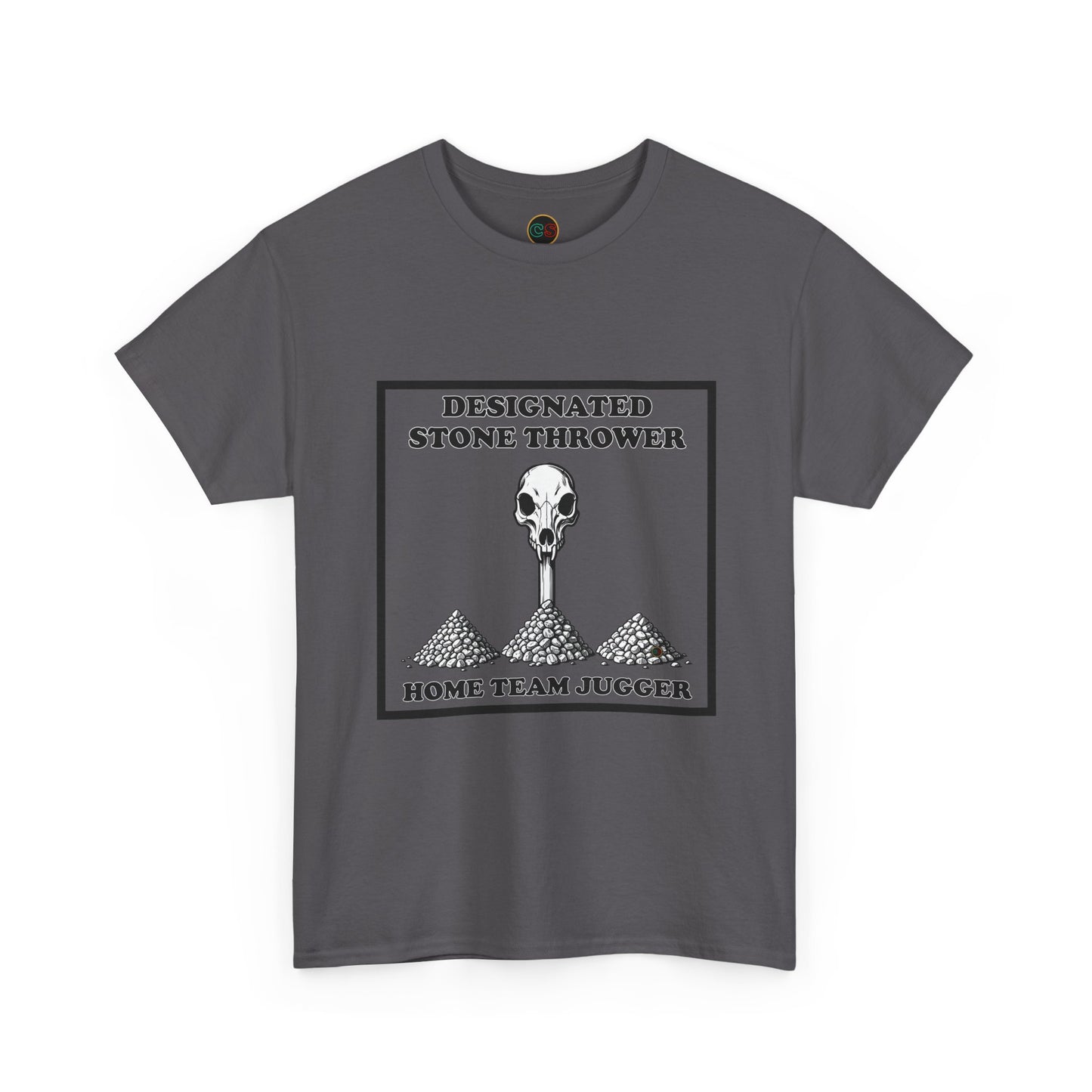 Designated Stone Thrower - Unisex Heavy Cotton Tee - Cinema Siblings - The Blood of Heroes A Post Apocalyptic Rose by Any Name
