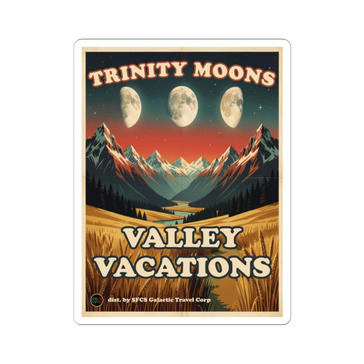 Trinity Moons Valley Vacations - Cinema Siblings Stickers - Multiple Sizes - Soldier (1998): Space Western with Too Much Nuance