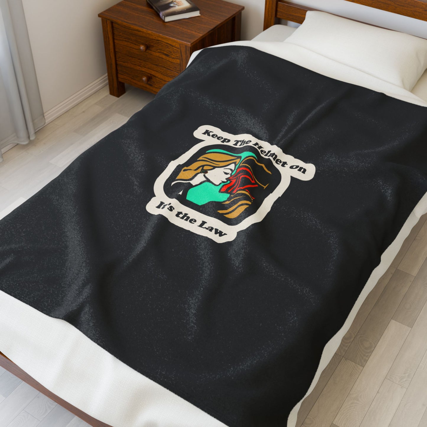 Keep the Helmet On Cinema Siblings Velveteen Plush Blanket - BLACK - Dredd  The Perfect Reboot