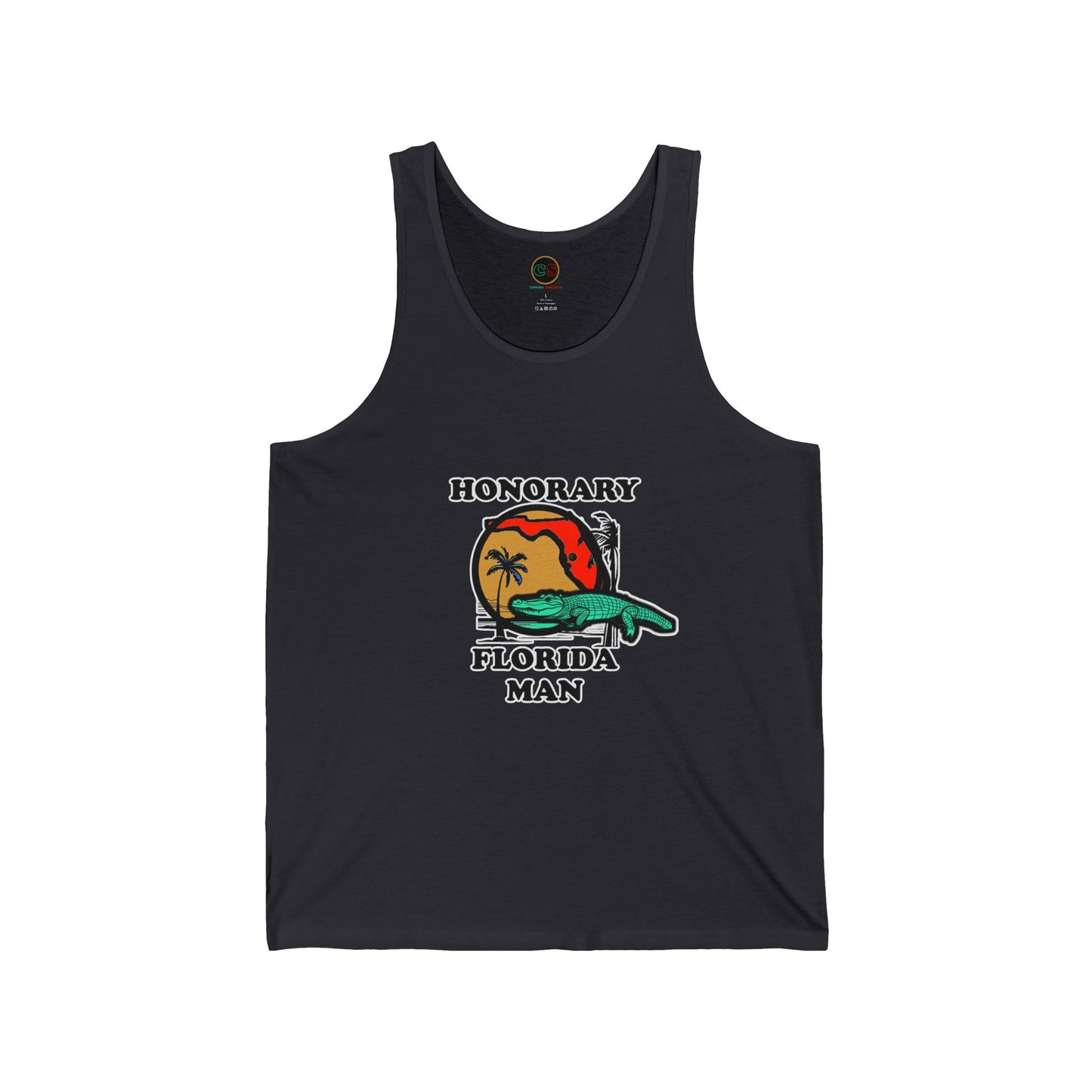 Honorary Florida Man Unisex Jersey Tank Cinema Siblings Episode There Can Be No Road Warrior Without Mad Max (white lettering)