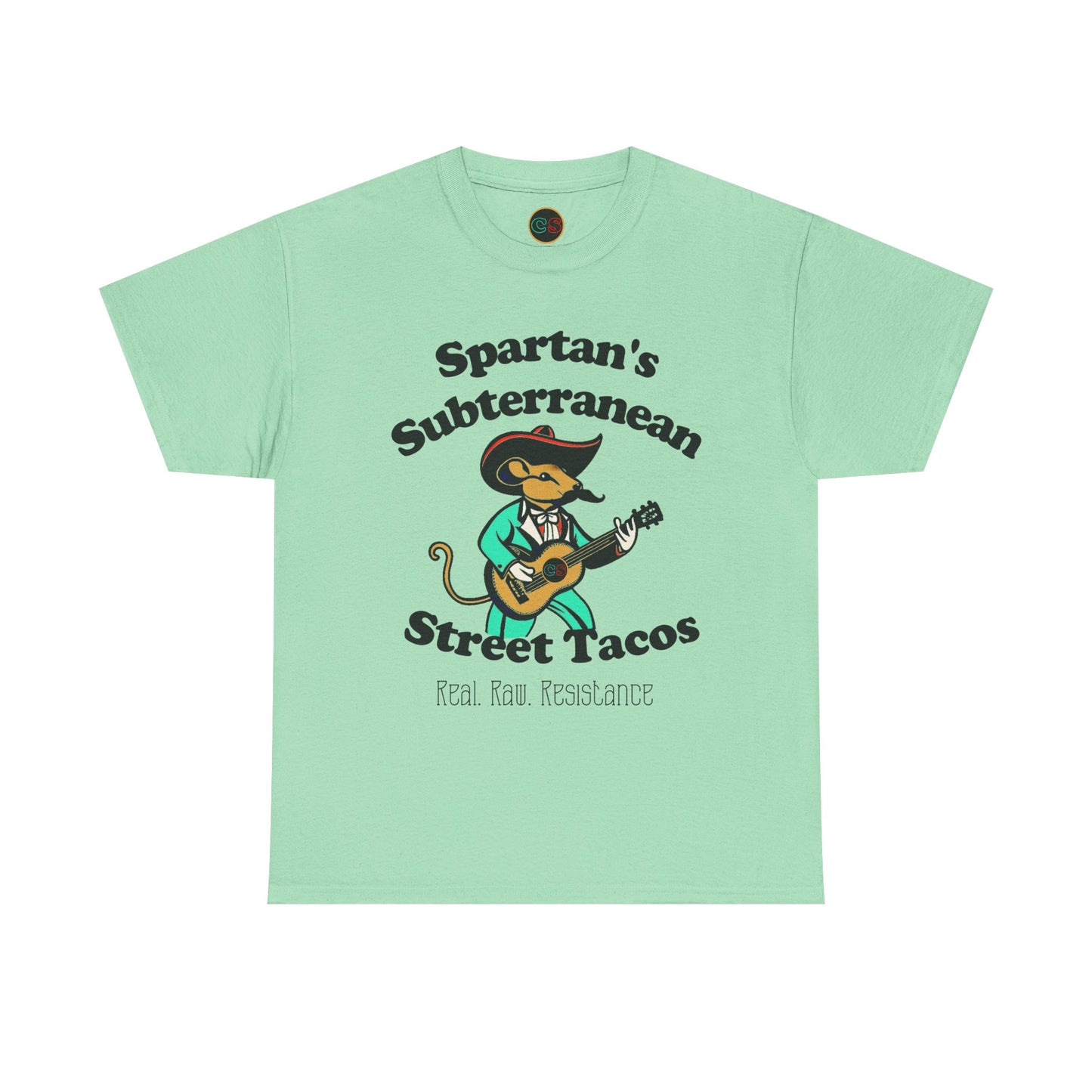 Spartan's Subterranean Tacos - Unisex Heavy Cotton Tee - Demolition Man Practically Prophesy