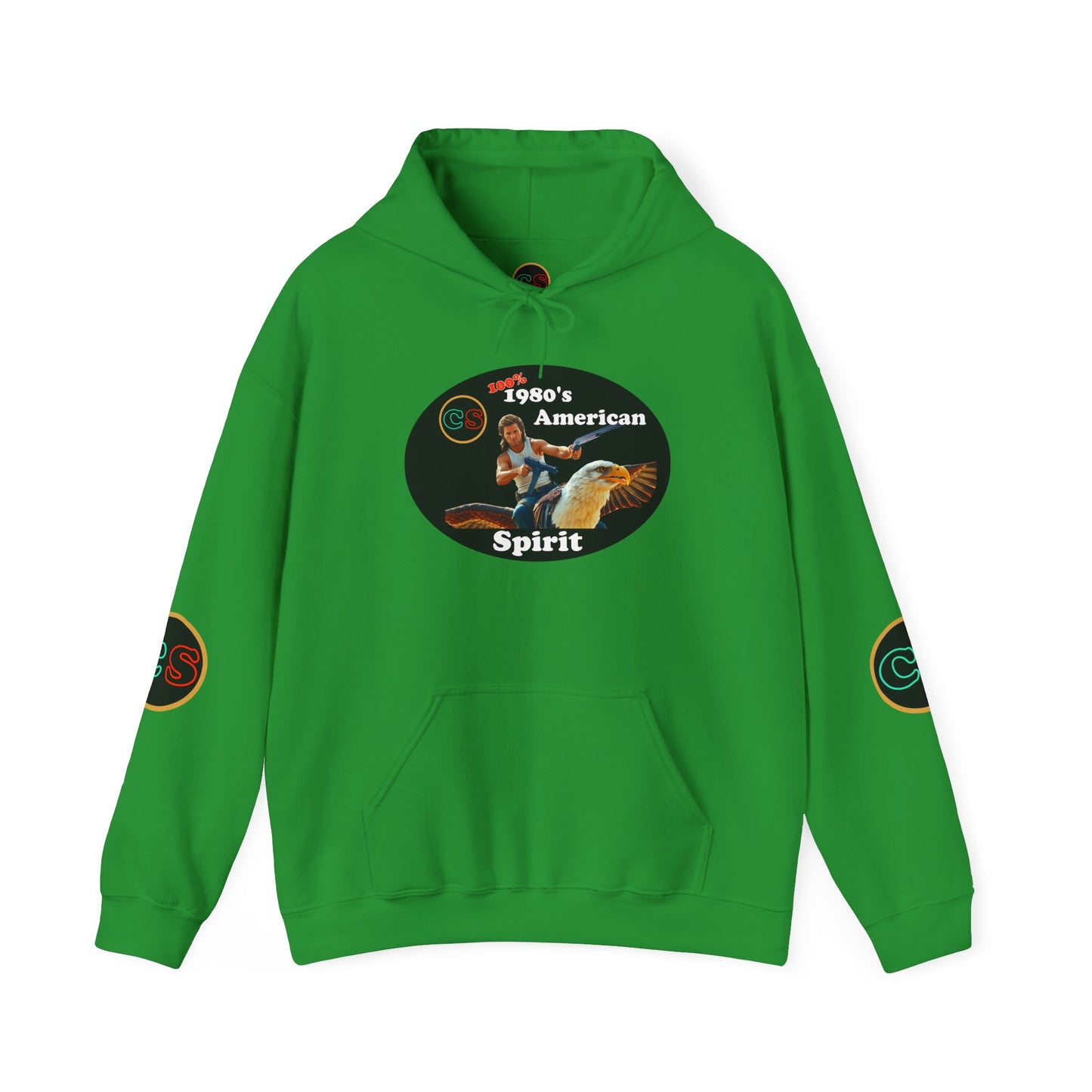 100% 1980s American Spirit Hoodie Hooded Sweatshirt Cinema Siblings Big Trouble in Little China - The MOST American Movie