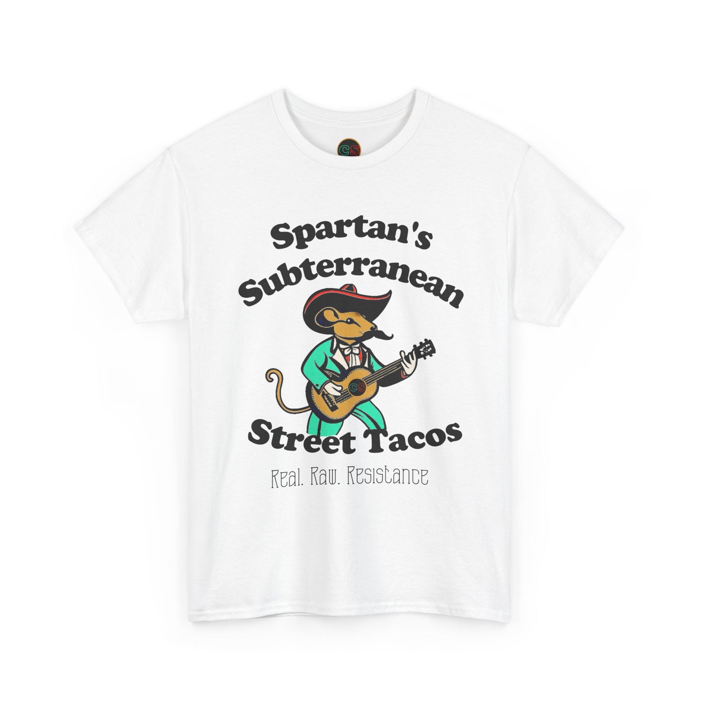 Spartan's Subterranean Tacos - Unisex Heavy Cotton Tee - Demolition Man Practically Prophesy