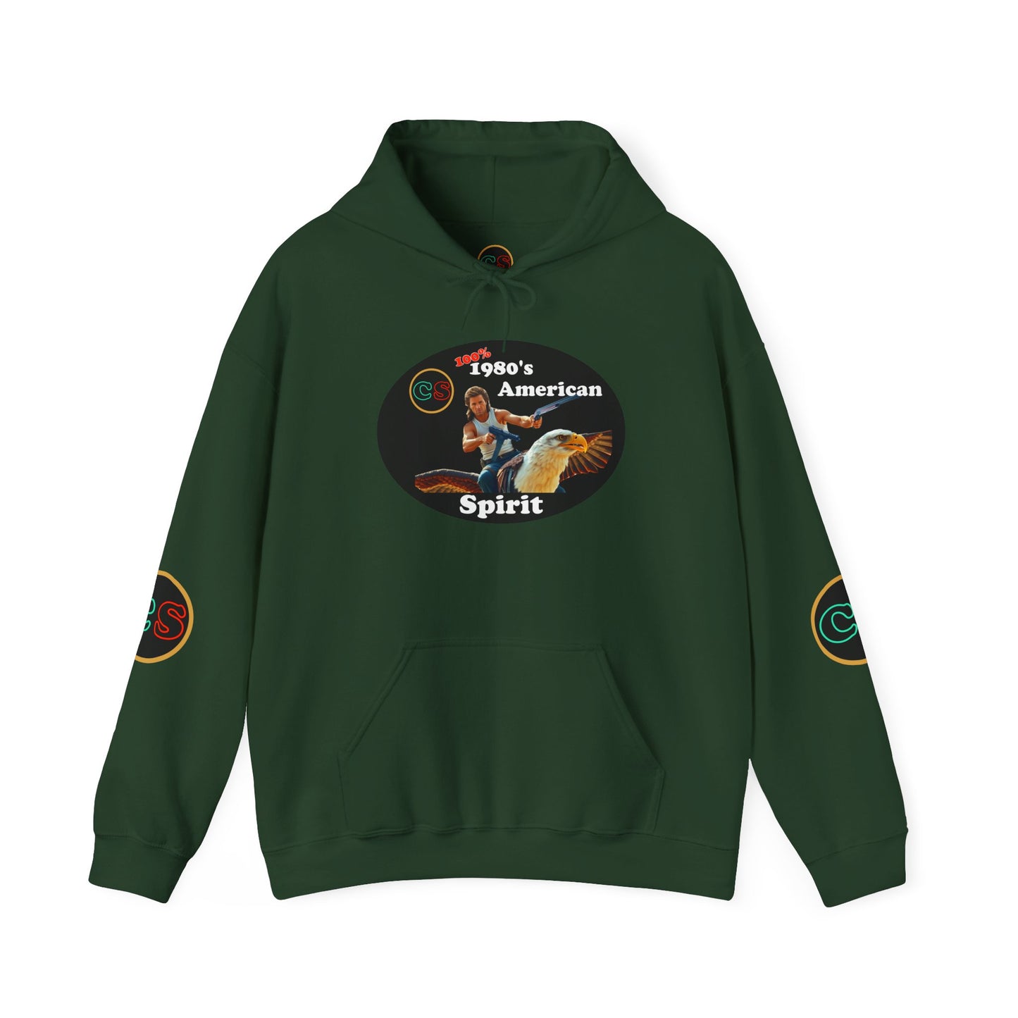 100% 1980s American Spirit Hoodie Hooded Sweatshirt Cinema Siblings Big Trouble in Little China - The MOST American Movie