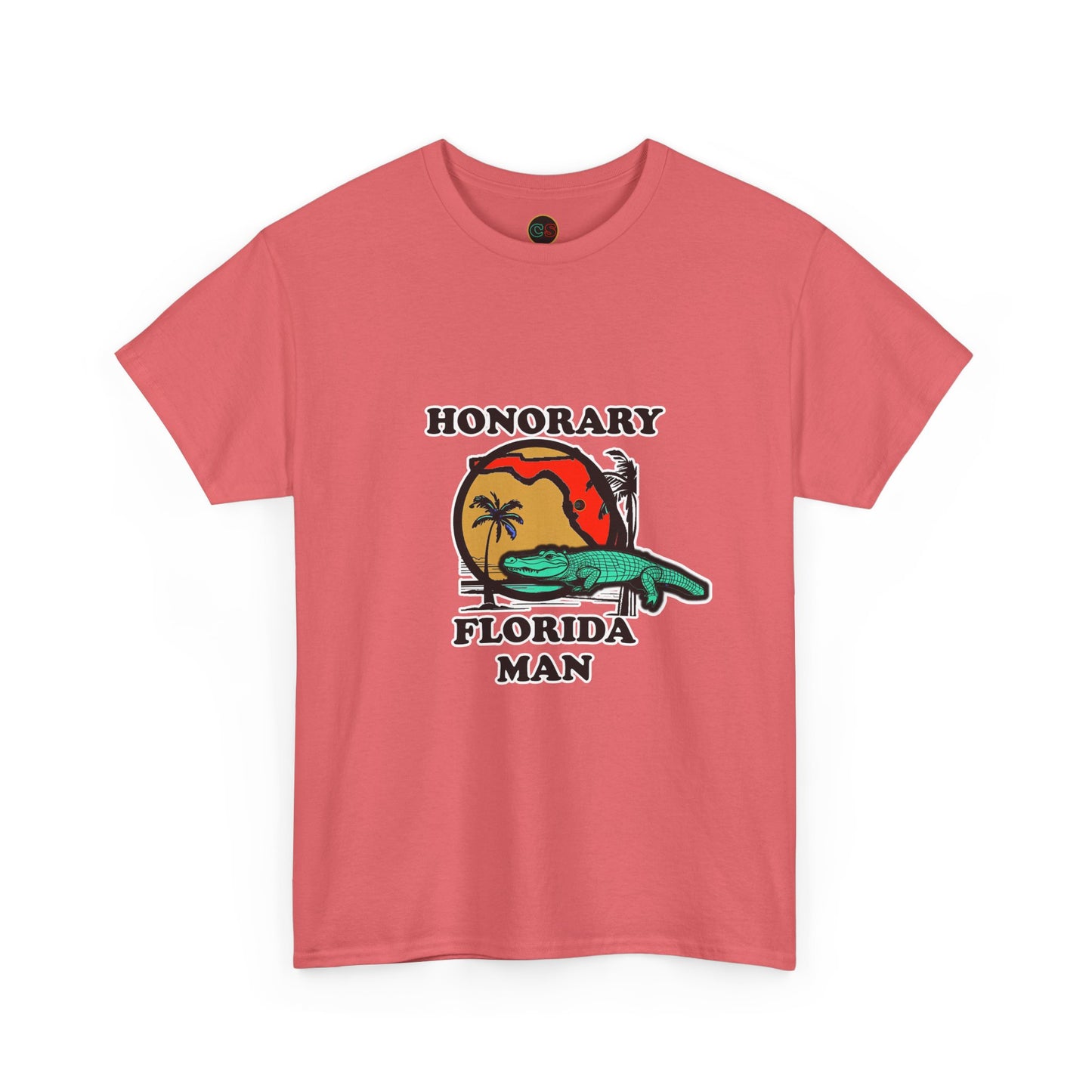 Honorary Florida Man Unisex Heavy Cotton T- Shirt Cinema Siblings EpisodeThere Can Be No Road Warrior Without Mad Max (white lettering)