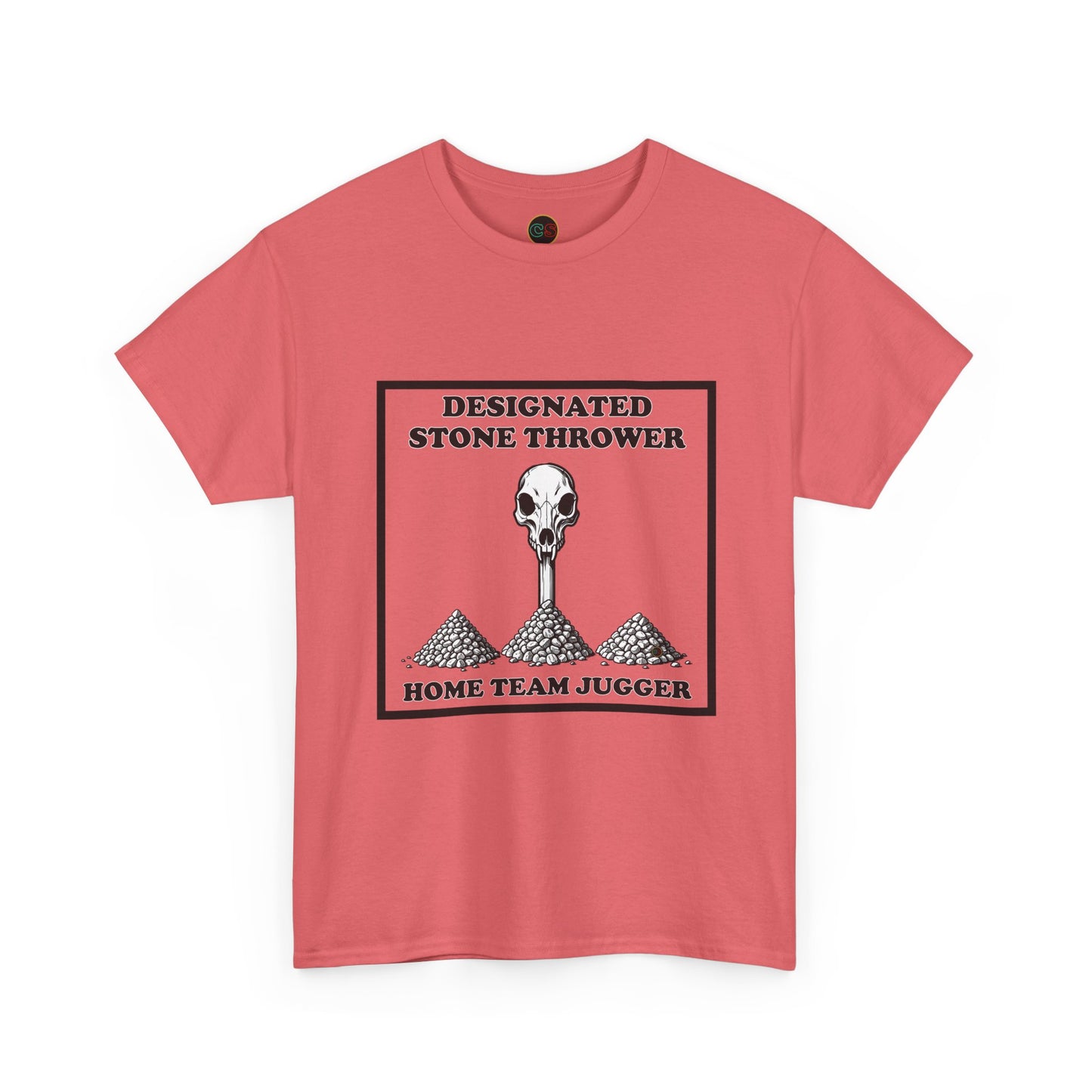 Designated Stone Thrower - Unisex Heavy Cotton Tee - Cinema Siblings - The Blood of Heroes A Post Apocalyptic Rose by Any Name