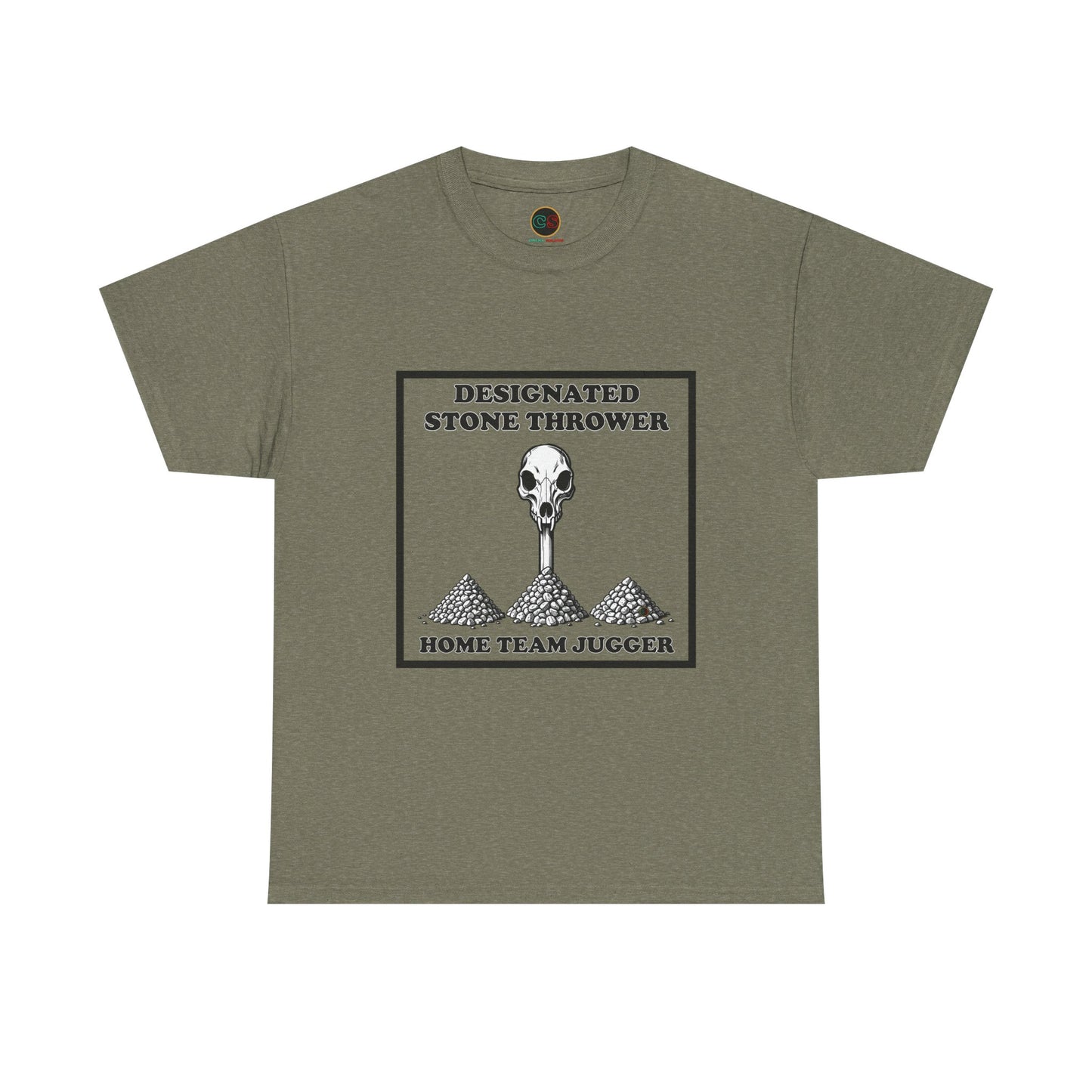 Designated Stone Thrower - Unisex Heavy Cotton Tee - Cinema Siblings - The Blood of Heroes A Post Apocalyptic Rose by Any Name