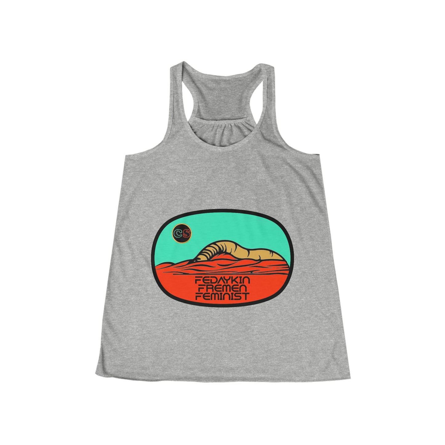 Sand Worm Surprise Women's Flowy Racerback Tank Cinema Siblings episode Dune - Lost in the Desert