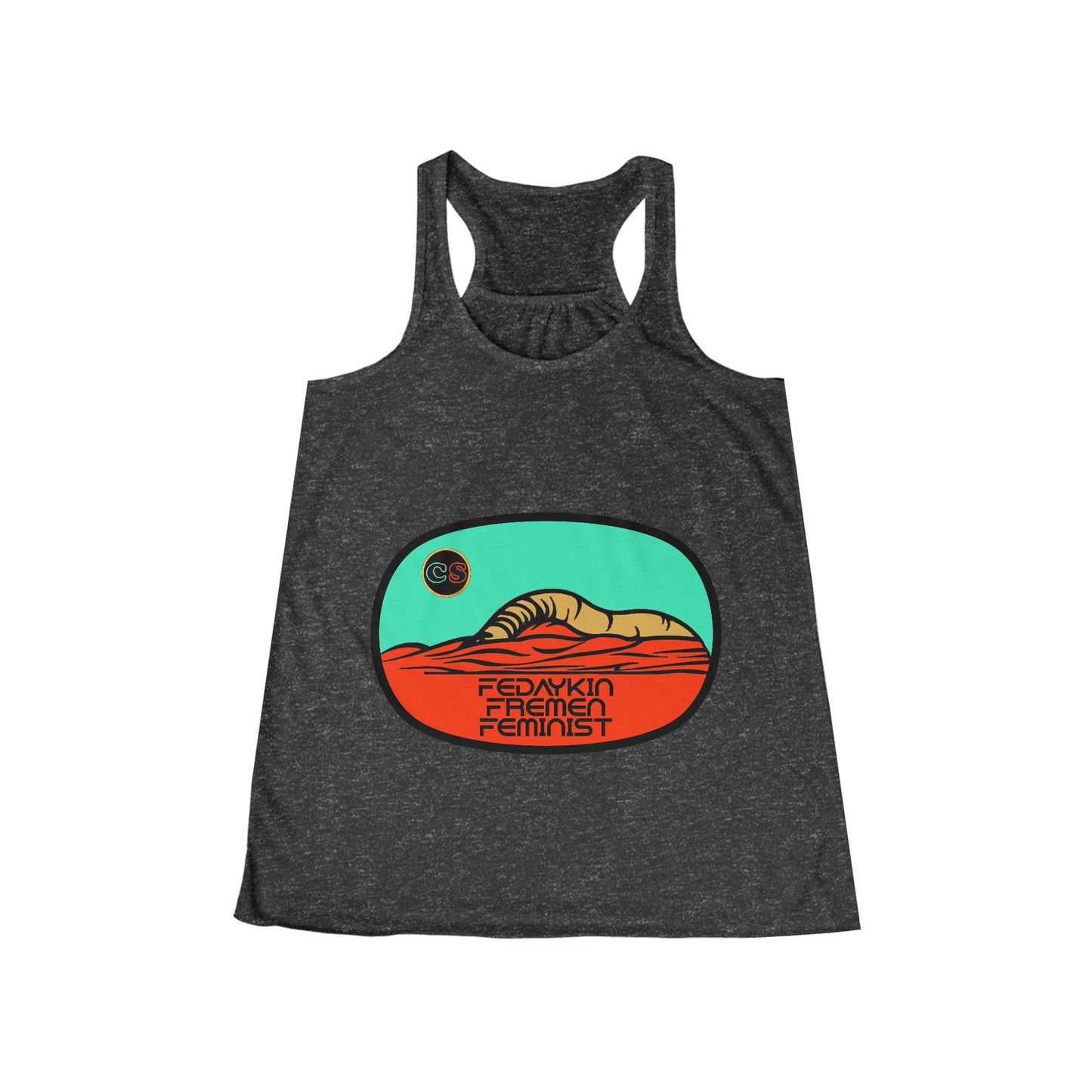 Sand Worm Surprise Women's Flowy Racerback Tank Cinema Siblings episode Dune - Lost in the Desert