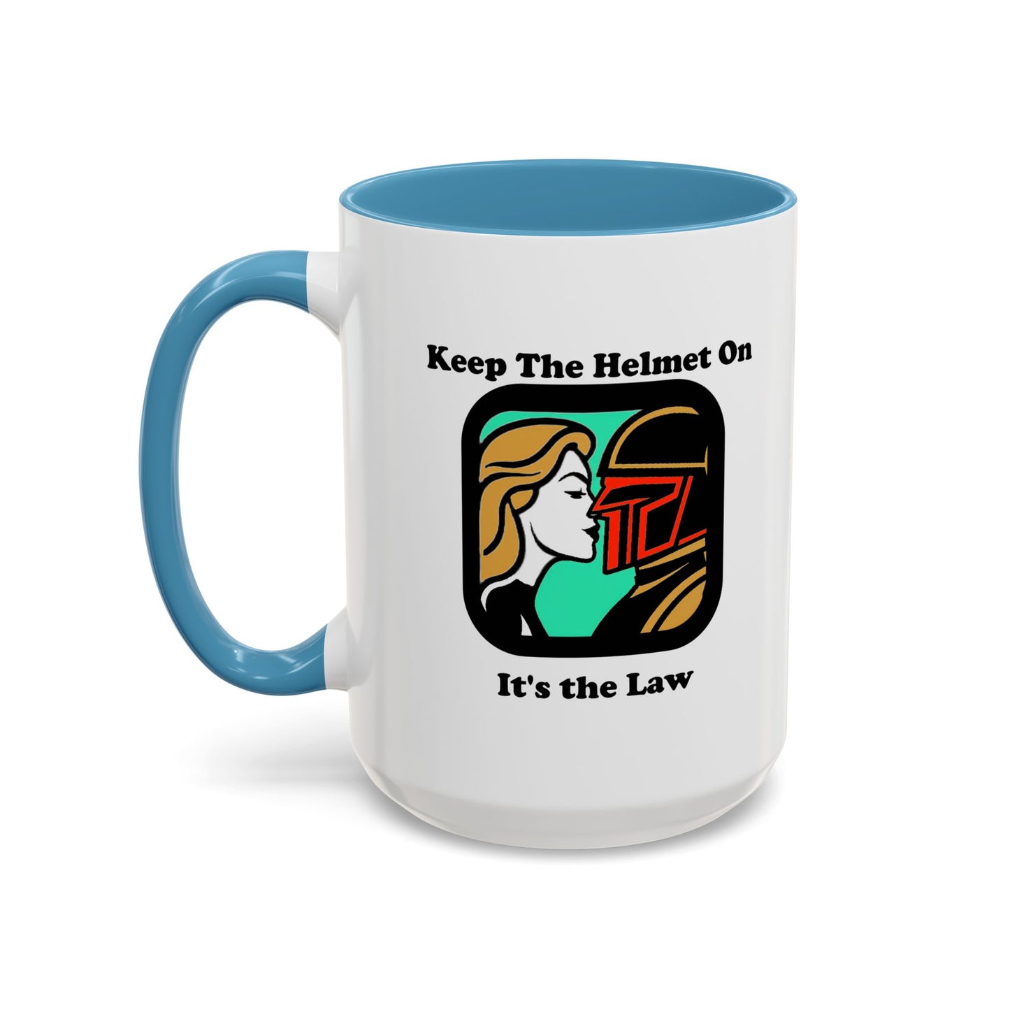 Keep the Helmet On Accent Coffee Mug Cinema Siblings Episode Dredd The Perfect Reboot