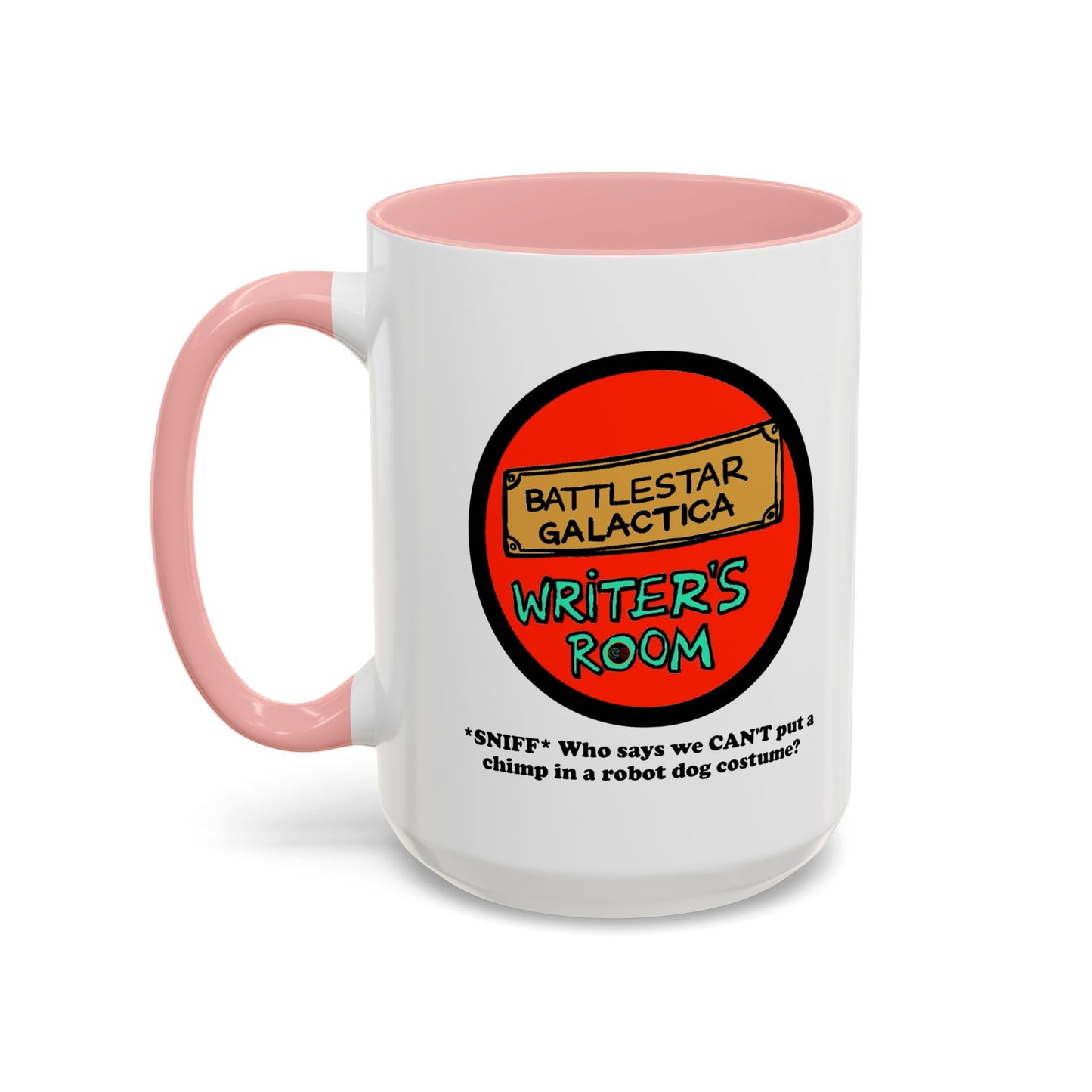Writer's Room Snort Accent Coffee Mug Cinema Siblings Episode Battlestar Galactica - Starbuck versus Stardoe