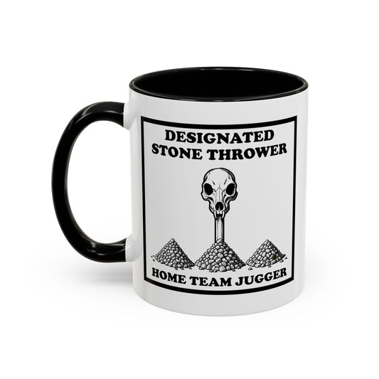 Designated Stone Thrower - Coffee Mug (11, 15oz) Cinema Siblings - The Blood of Heroes - A Post Apocalyptic Rose by Any Name