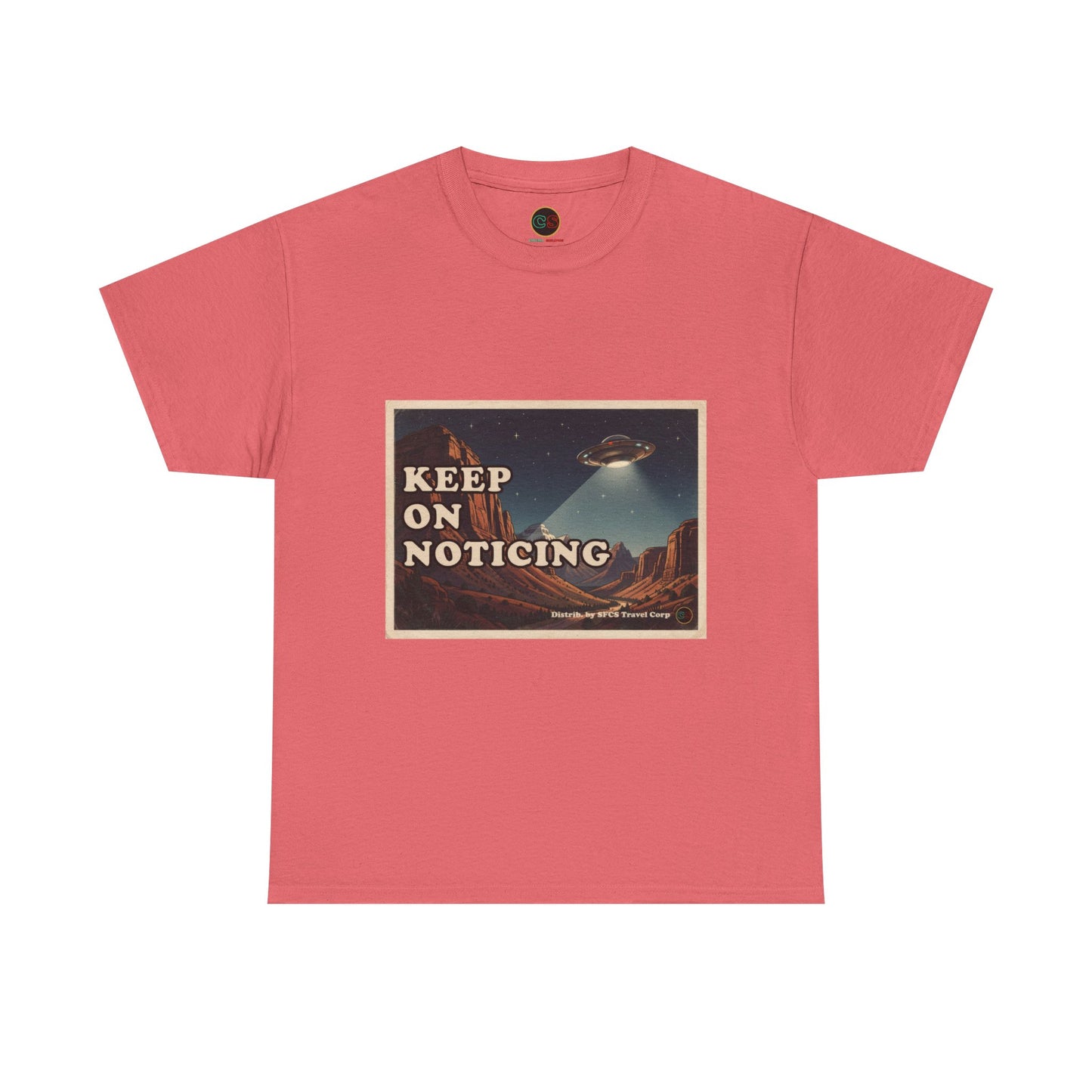 Keep on Noticing - Unisex Heavy Cotton Tee - Cinema Siblings - Close Encounters of the Third Kind - Psyop, Soft Disclosure or Analogy