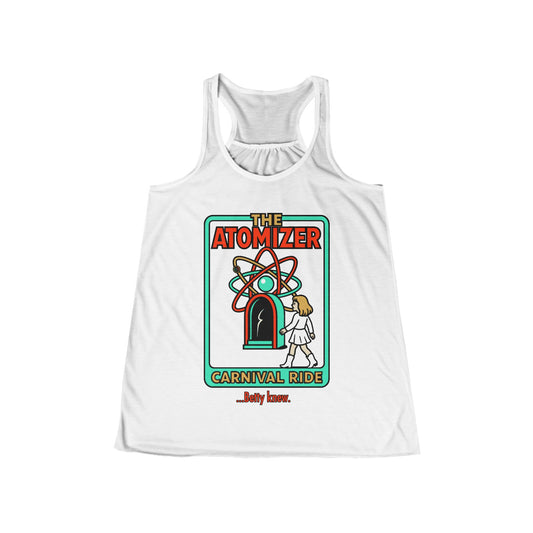 The Atomizer Betty Knew Women's Flowy Racerback Tank Cinema Siblings Splash, Mannequin & Weird Science 1980's Manic Pixie Dream Pygmalion