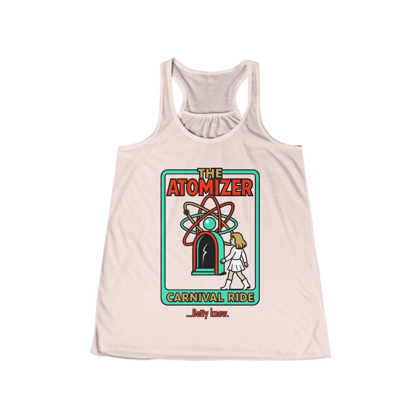 The Atomizer Betty Knew Women's Flowy Racerback Tank Cinema Siblings Splash, Mannequin & Weird Science 1980's Manic Pixie Dream Pygmalion