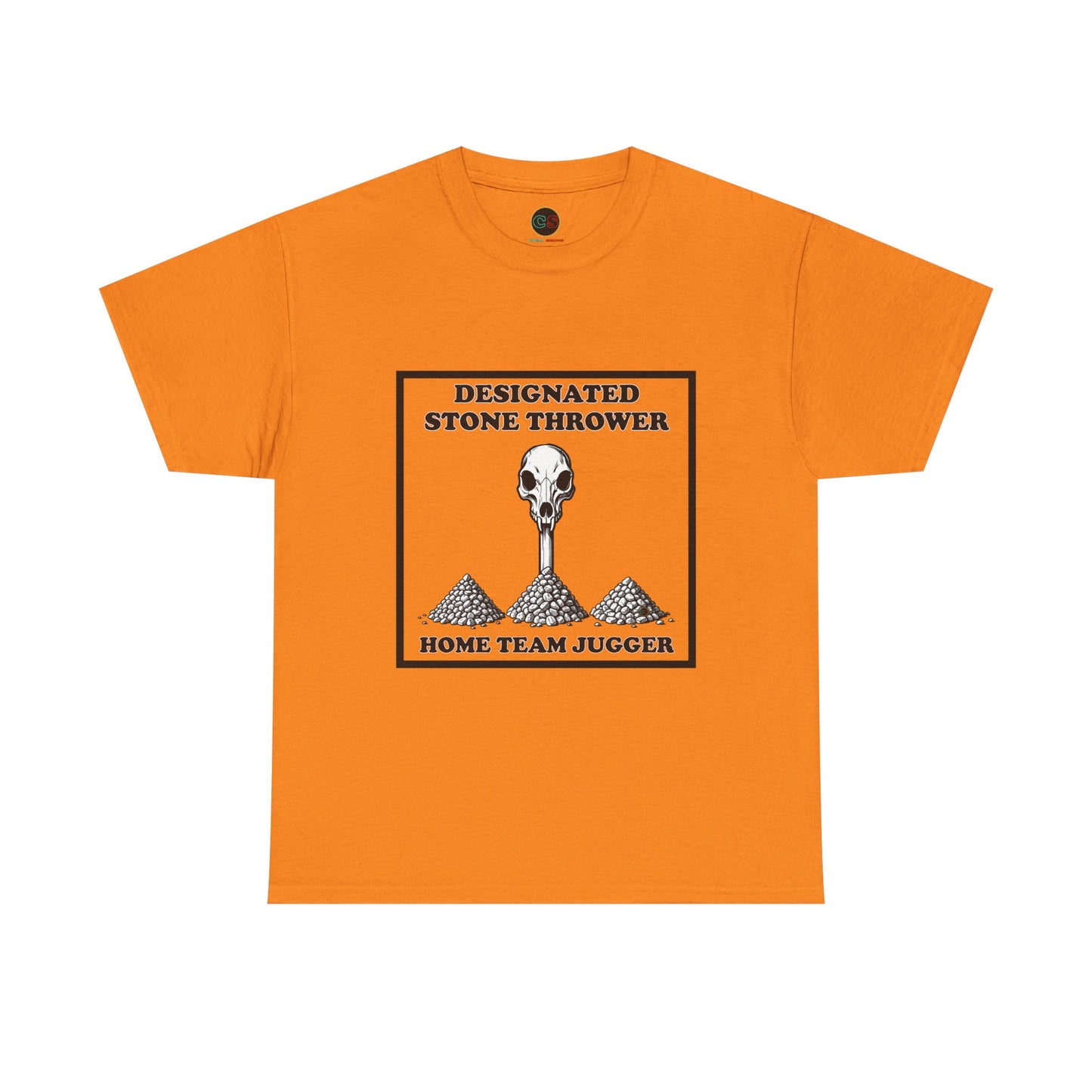 Designated Stone Thrower - Unisex Heavy Cotton Tee - Cinema Siblings - The Blood of Heroes A Post Apocalyptic Rose by Any Name