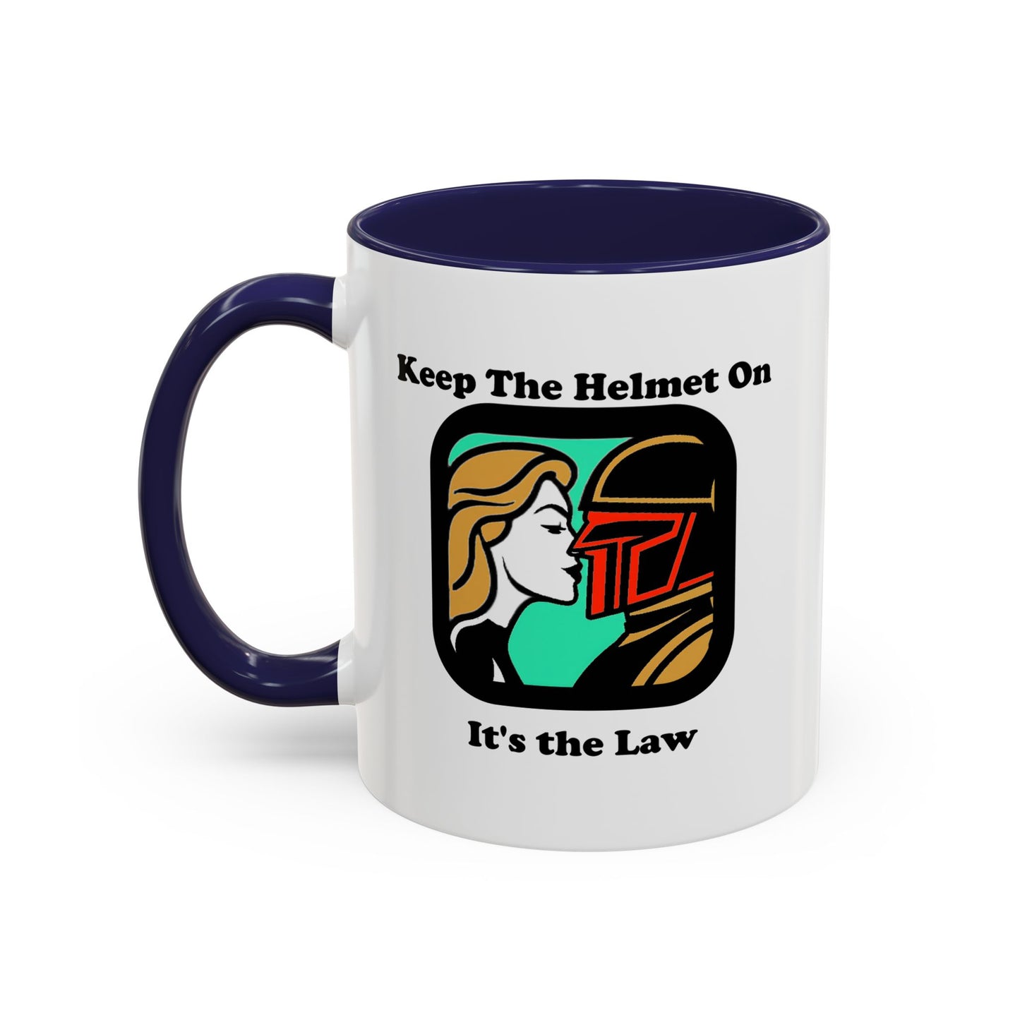 Keep the Helmet On Accent Coffee Mug Cinema Siblings Episode Dredd The Perfect Reboot
