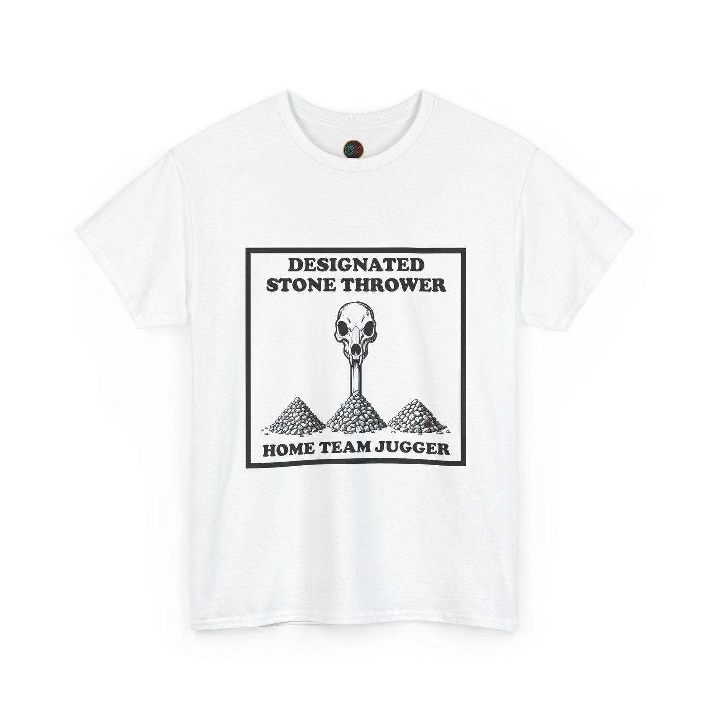 Designated Stone Thrower - Unisex Heavy Cotton Tee - Cinema Siblings - The Blood of Heroes A Post Apocalyptic Rose by Any Name