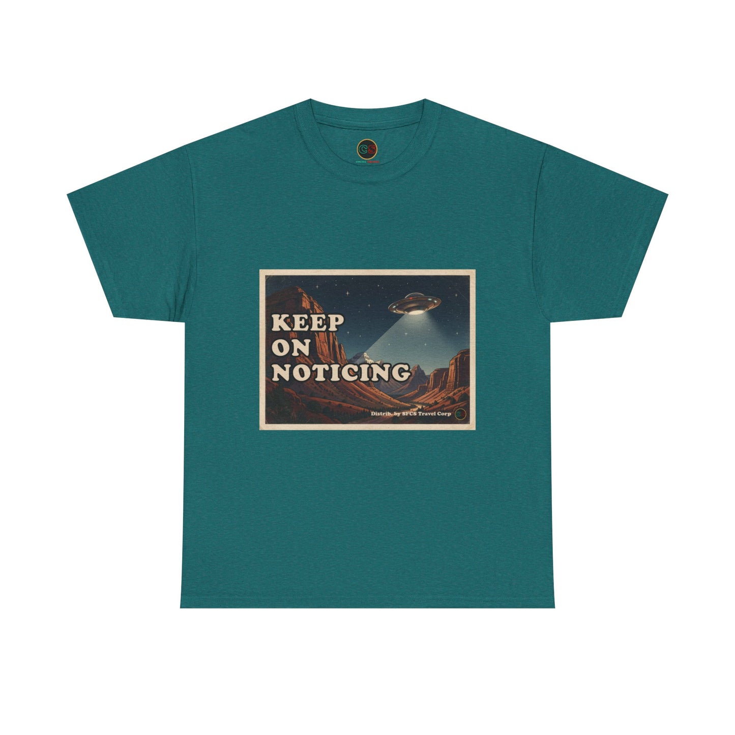 Keep on Noticing - Unisex Heavy Cotton Tee - Cinema Siblings - Close Encounters of the Third Kind - Psyop, Soft Disclosure or Analogy