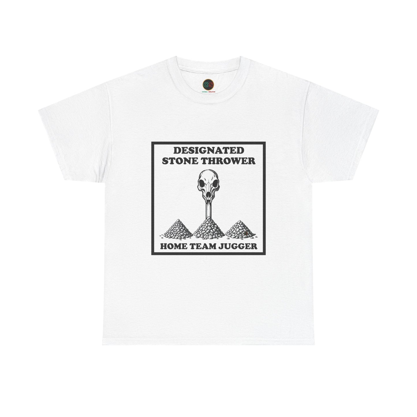 Designated Stone Thrower - Unisex Heavy Cotton Tee - Cinema Siblings - The Blood of Heroes A Post Apocalyptic Rose by Any Name