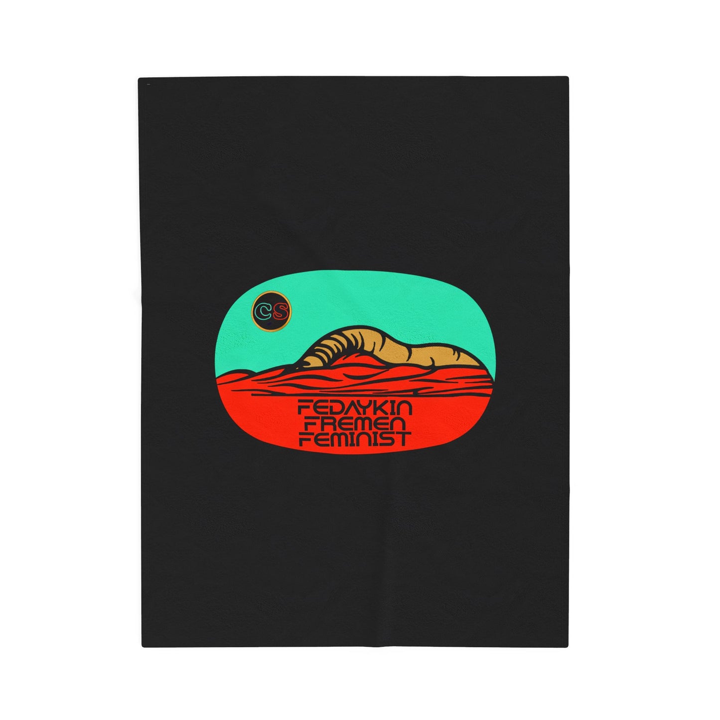 Sand Worm Surprise Cinema Siblings Velveteen Plush Blanket - BLACK - Episode Dune - Lost in the Desert