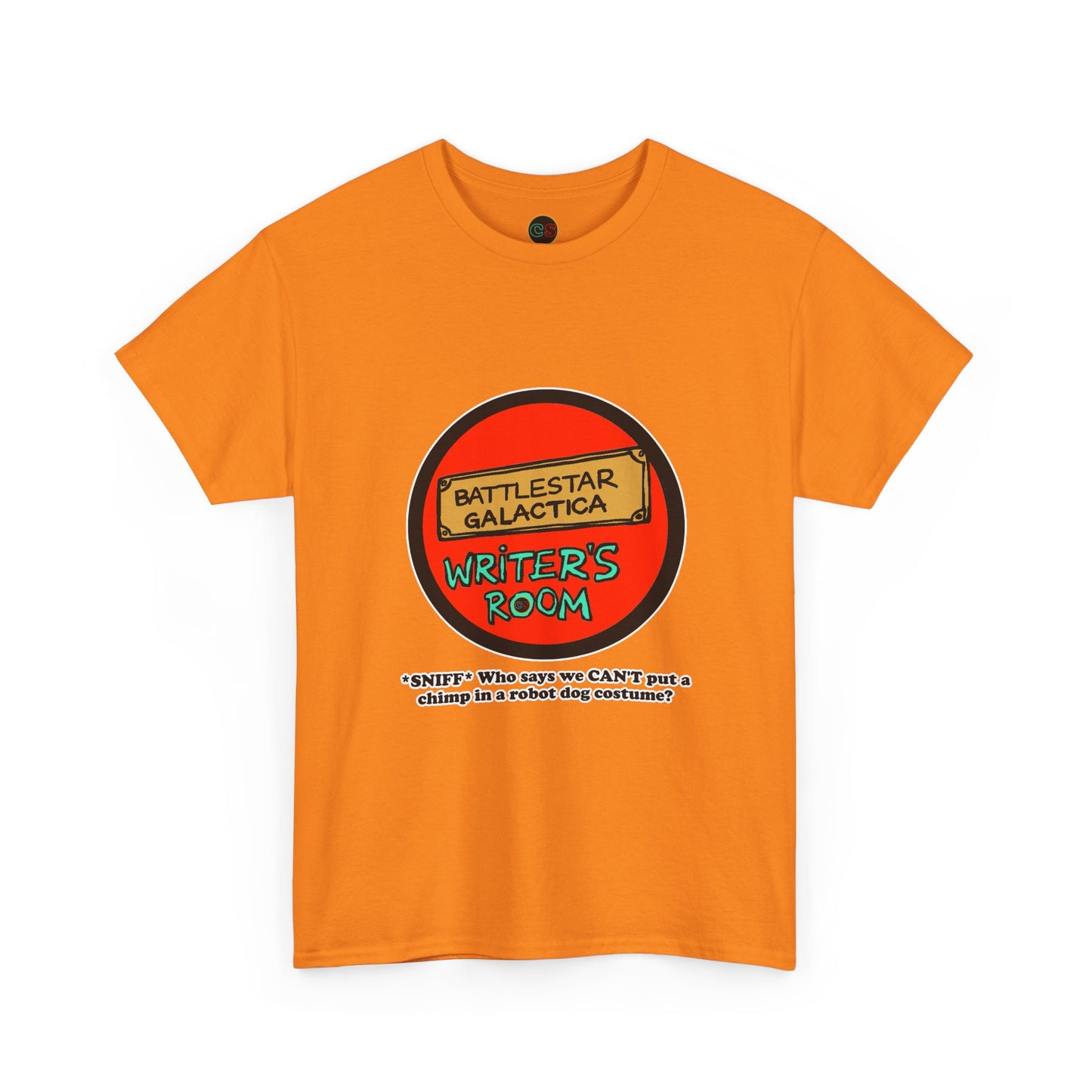 Writer's Room Snort  Unisex Heavy Cotton Tee Cinema Siblings  Episode Battlestar Galactica - Starbuck versus Stardoe