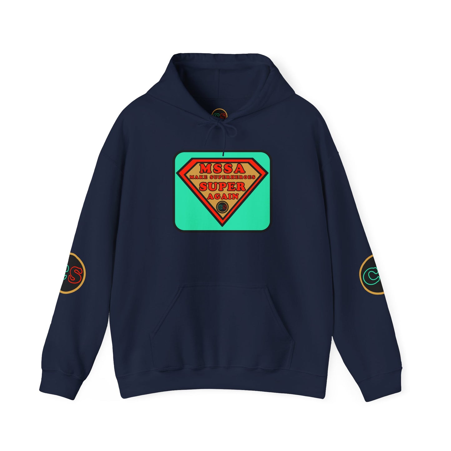 MSSA - Make Superheroes Super Again Hoodie Hooded Sweatshirt Cinema Siblings SUPERMAN: Donner, Snyder & Gunn - The Purpose of Power