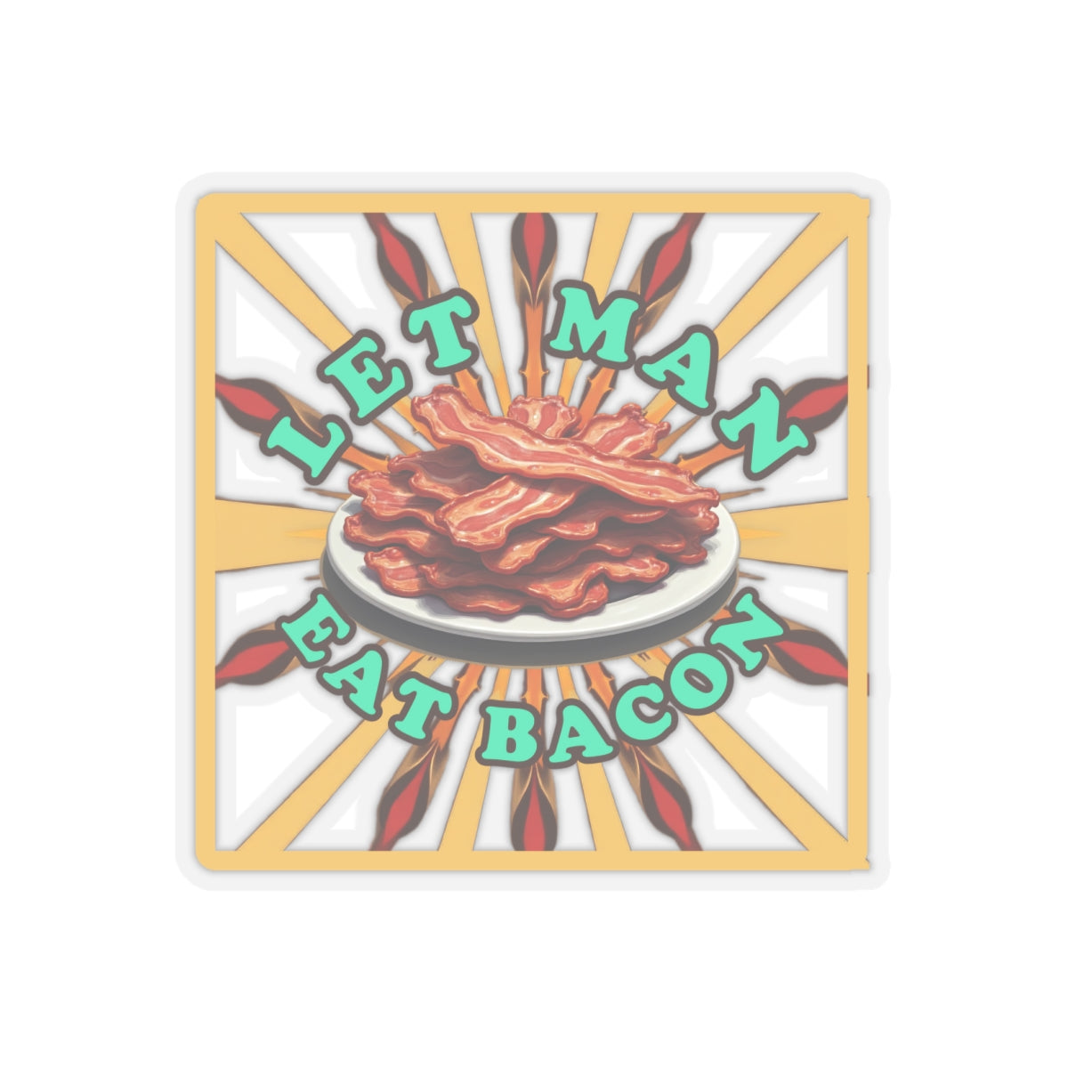 Let Man Eat Bacon - Cinema Siblings Stickers - Multiple Sizes - Stranger Things: Judging the Wheelers